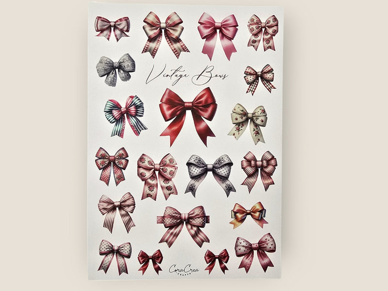 Vintage Bows Sticker Sheet