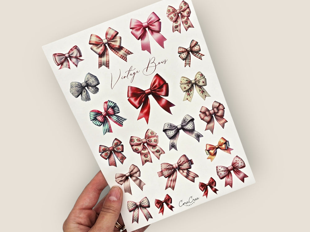 Vintage Bows Sticker Sheet