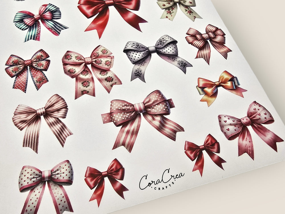 Vintage Bows Sticker Sheet