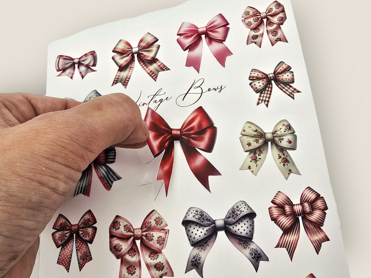 Vintage Bows Sticker Sheet — Sticker Sheets | CoraCrea