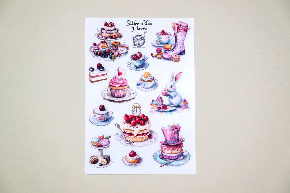 Alice's Tea Party Sticker Sheet