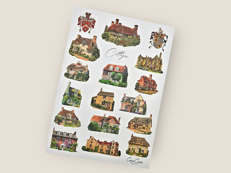 Cottages  Sticker Sheet