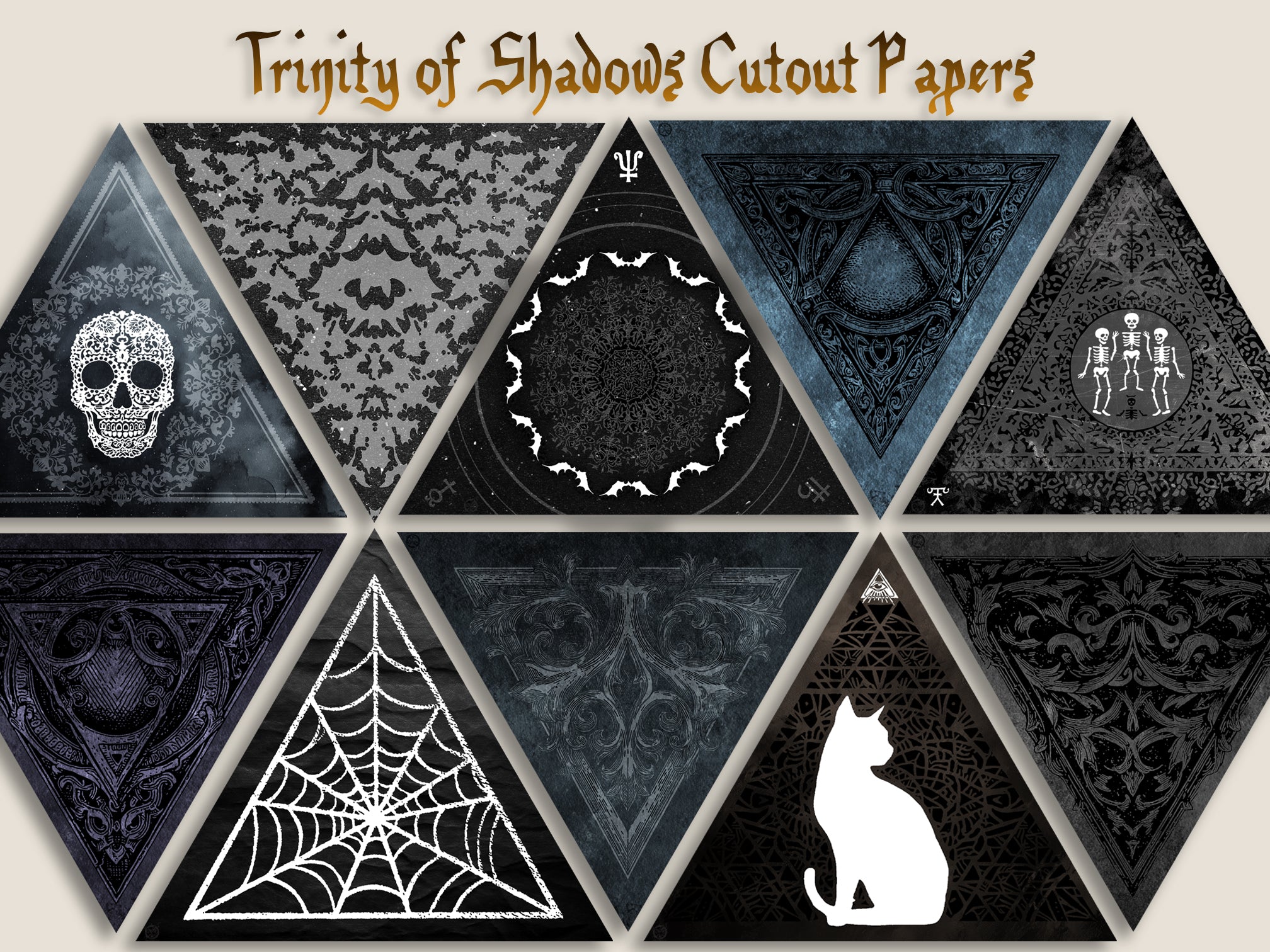 Trinity of Shadows Cutout Papers