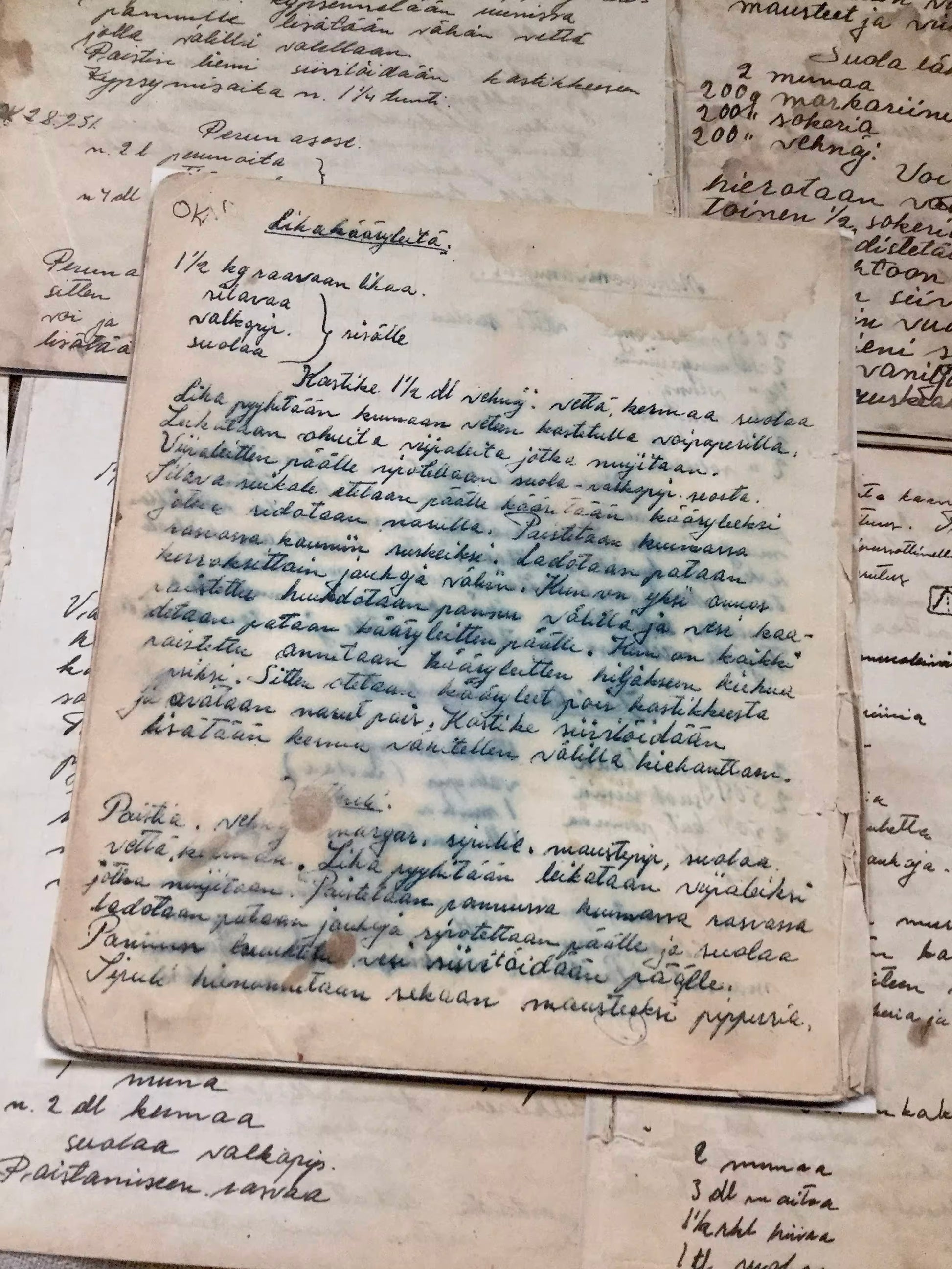 Vintage Script Paper Set