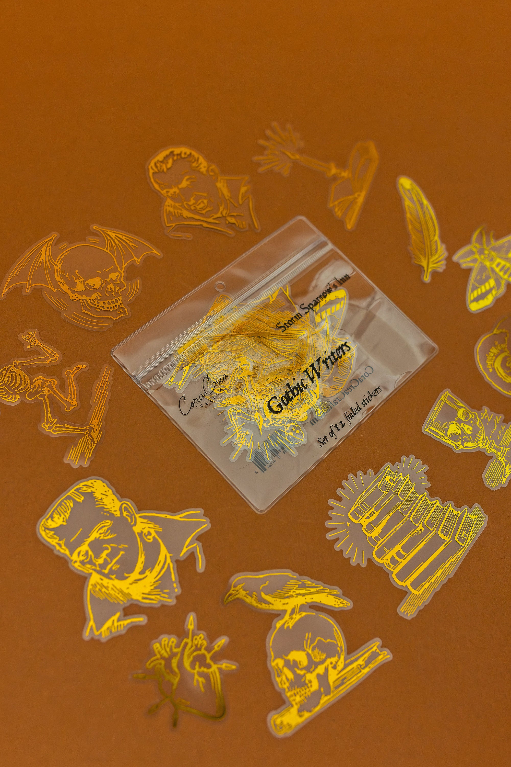 Gothic Writers Foiled Stickers