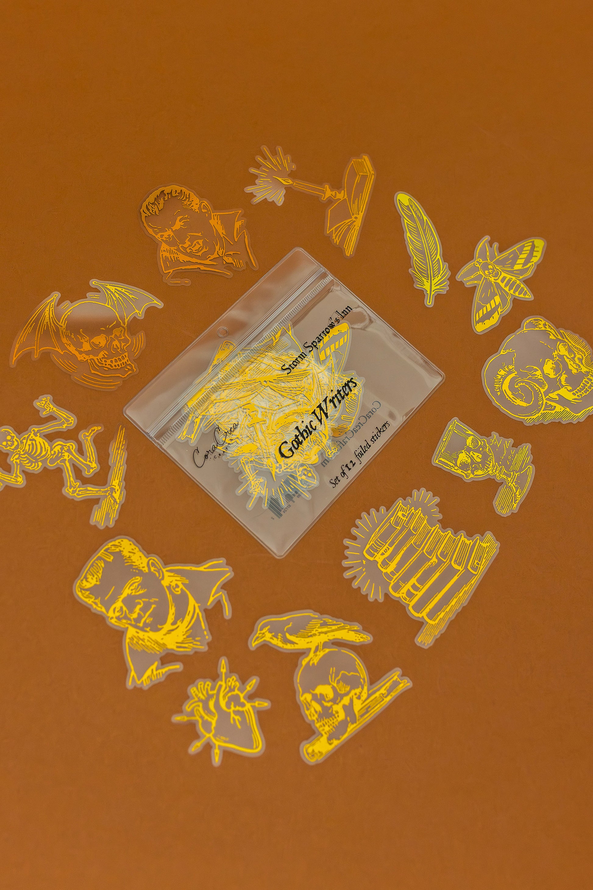 Gothic Writers Foiled Stickers