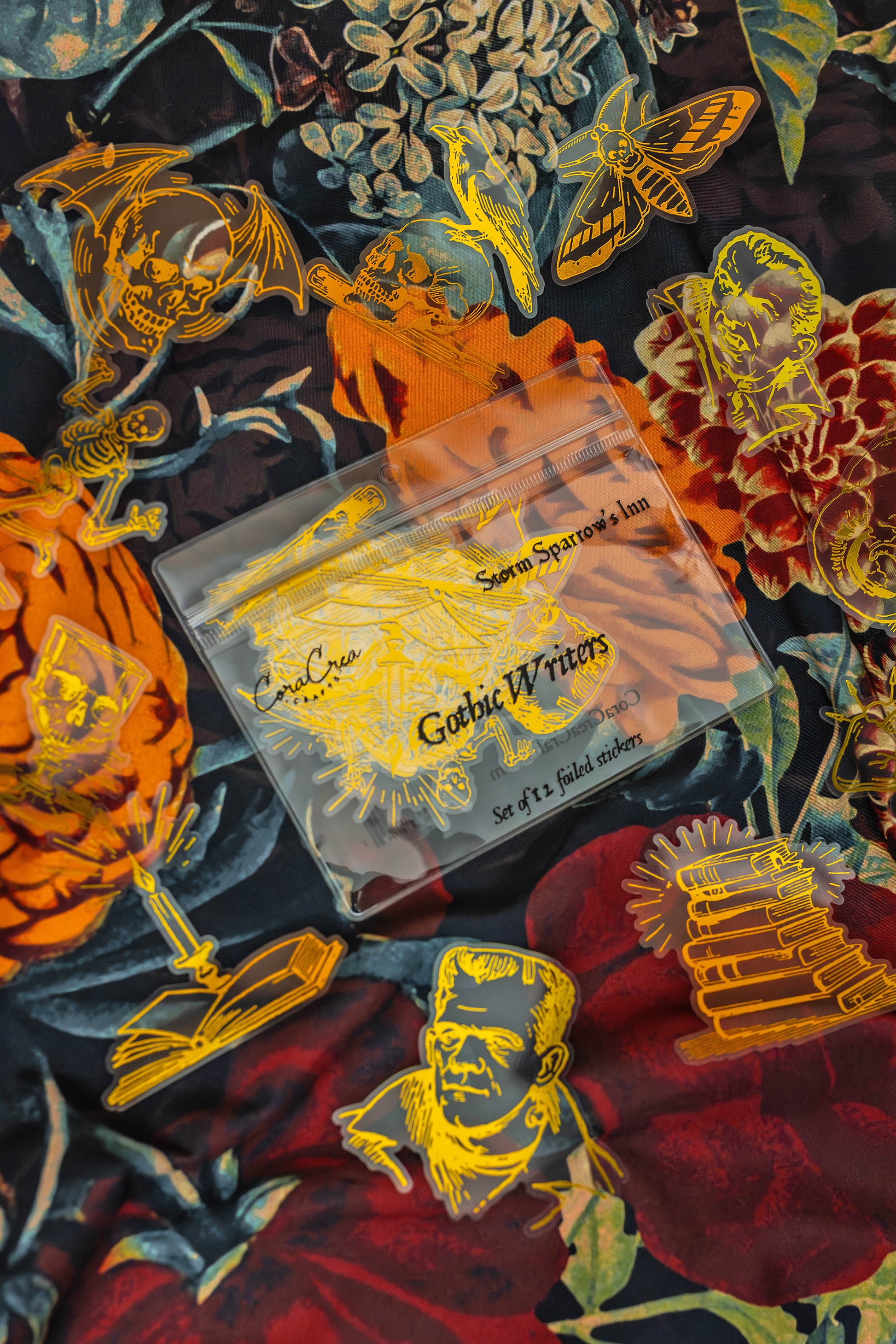 Gothic Writers Foiled Stickers