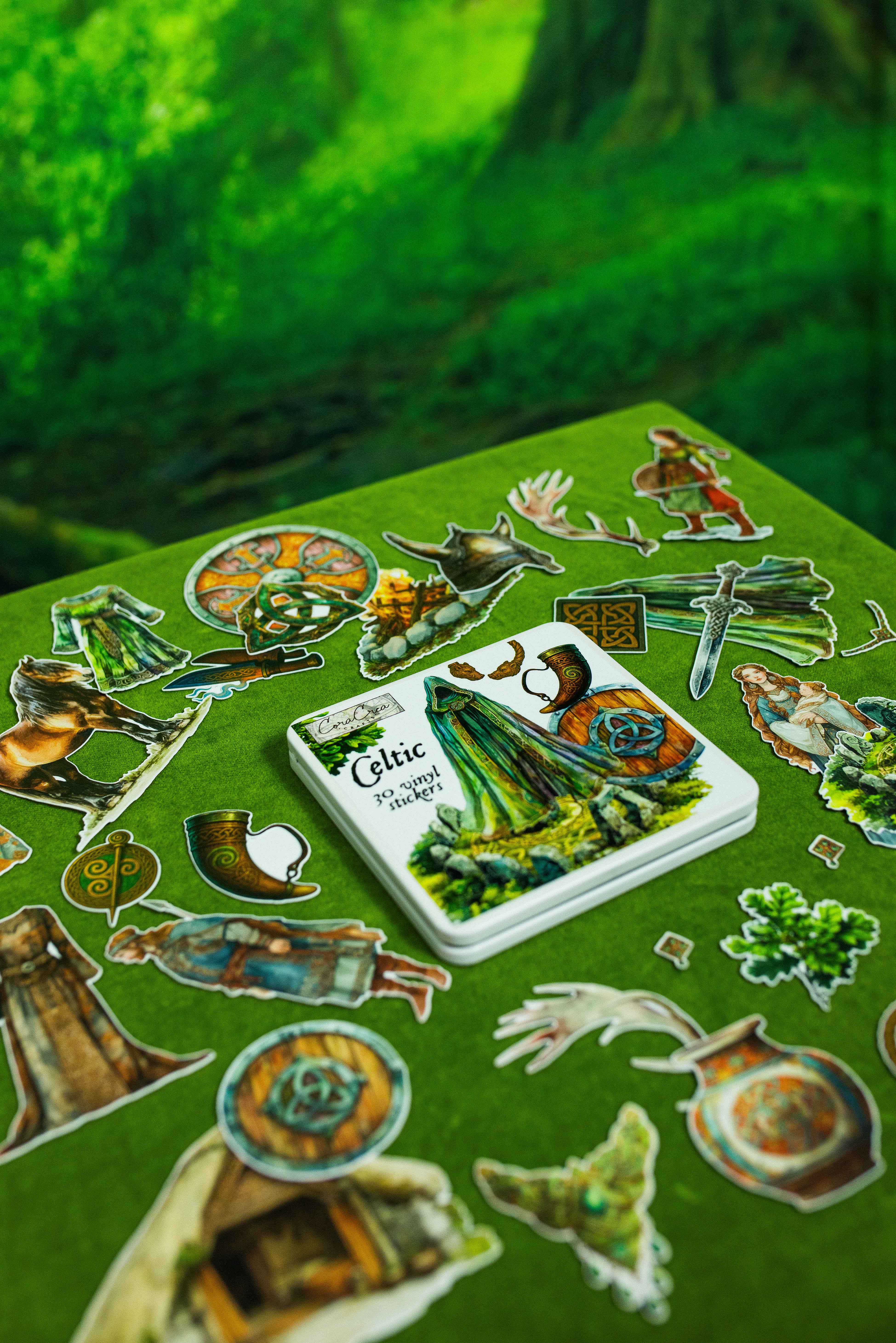 Celtic Sticker Tin Box