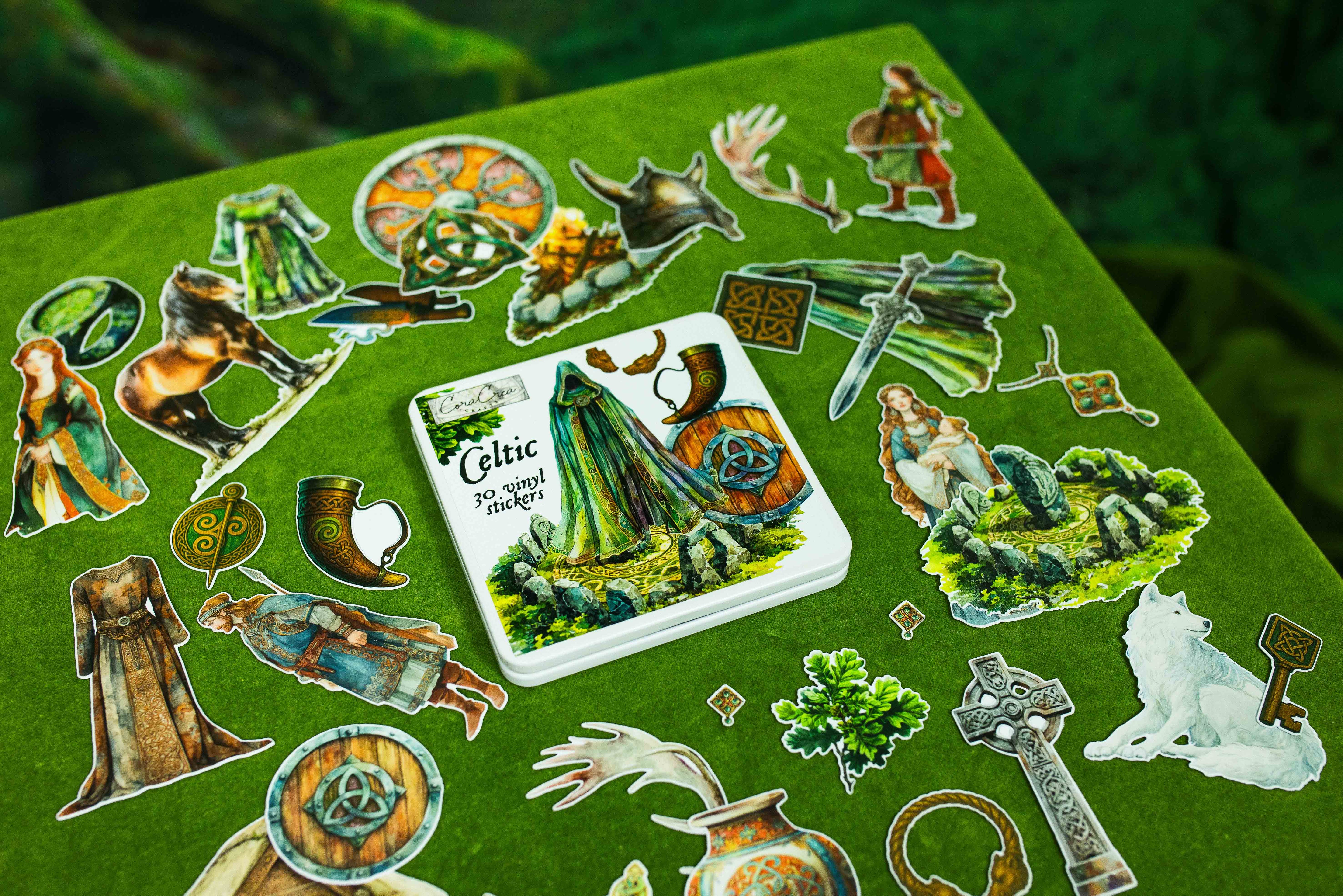 Celtic Sticker Tin Box