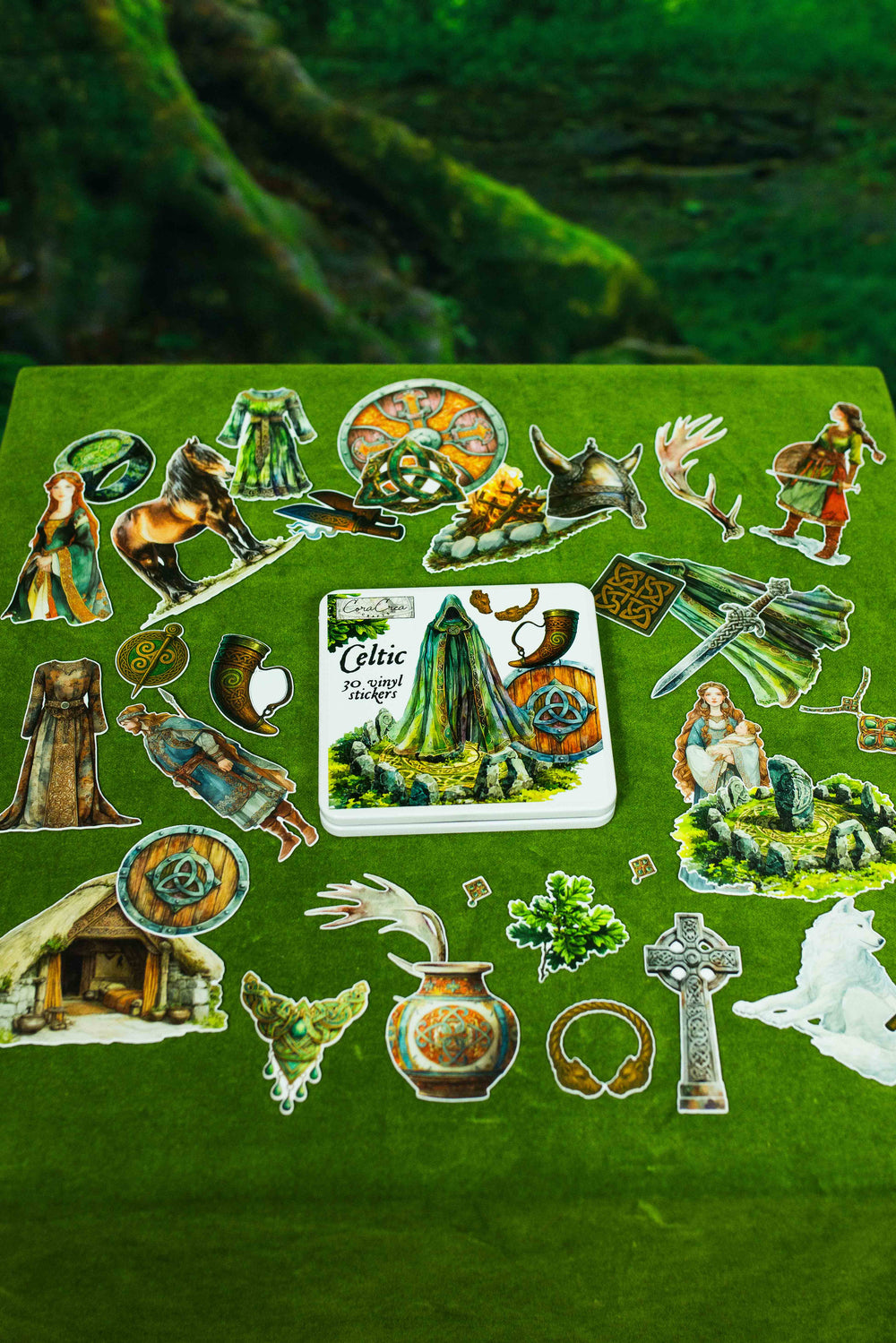 Celtic Sticker Tin Box