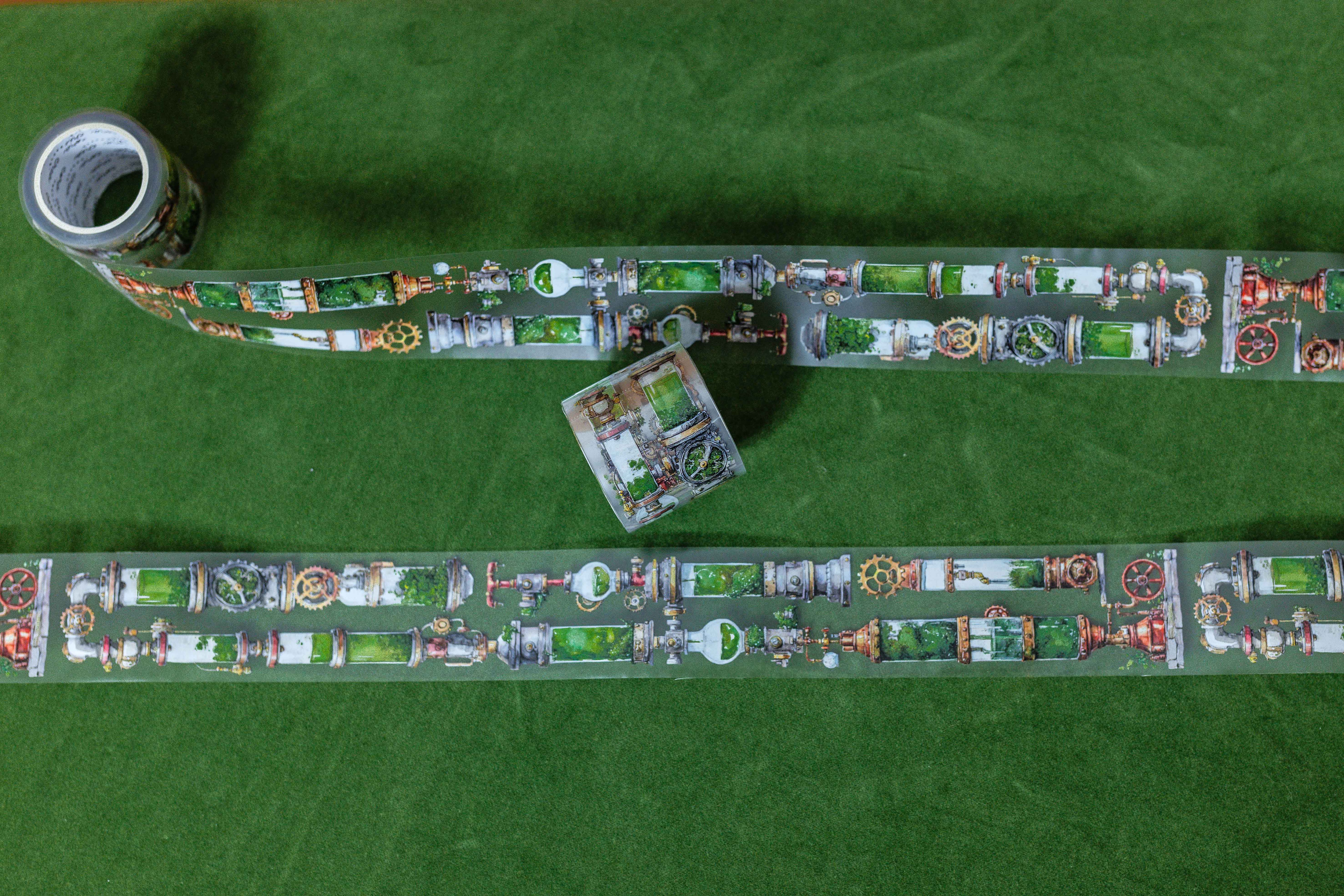 Green Steampunk Transparent Tape