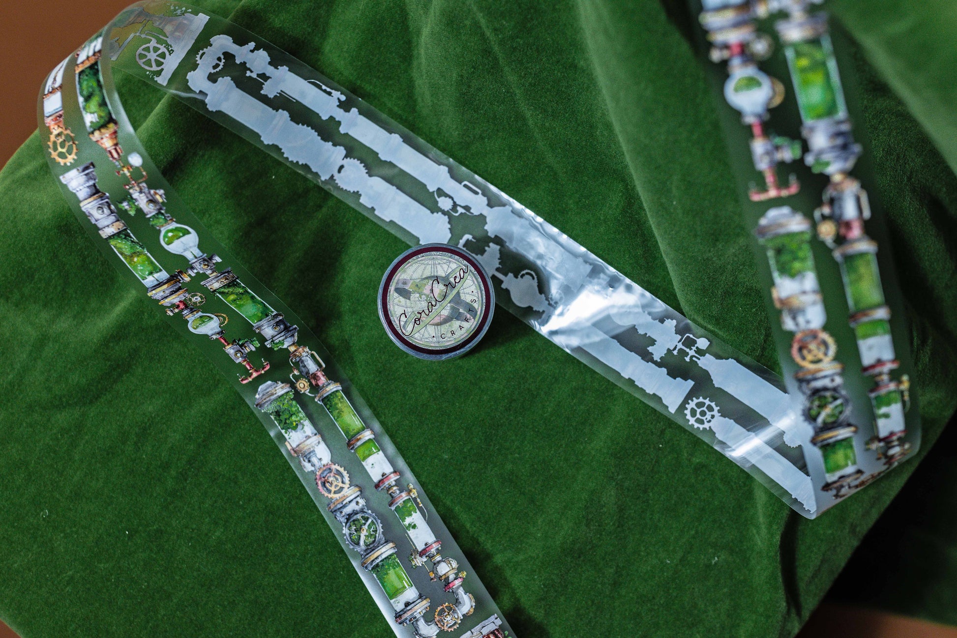 Green Steampunk Transparent Tape