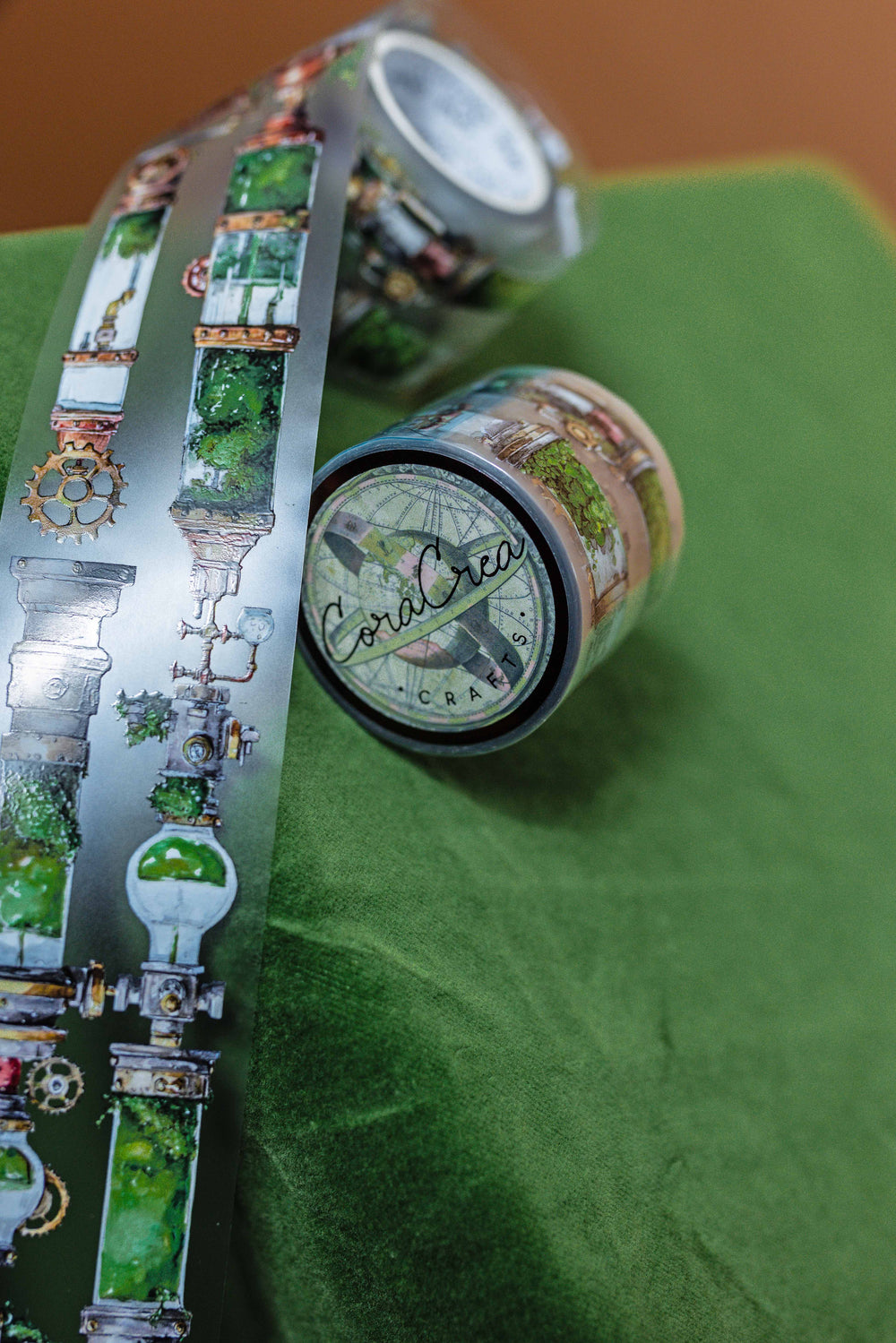 Green Steampunk Transparent Tape