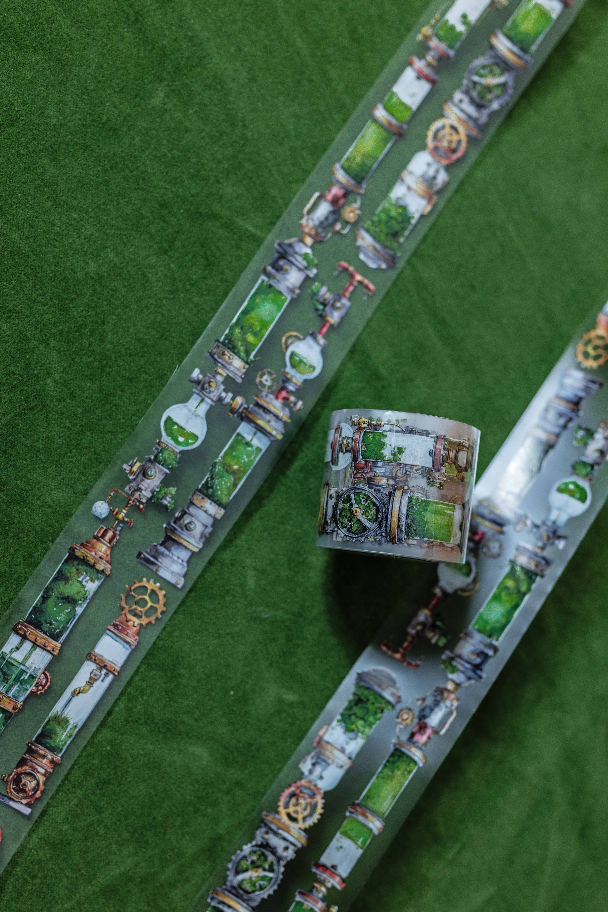 Green Steampunk Transparent Tape
