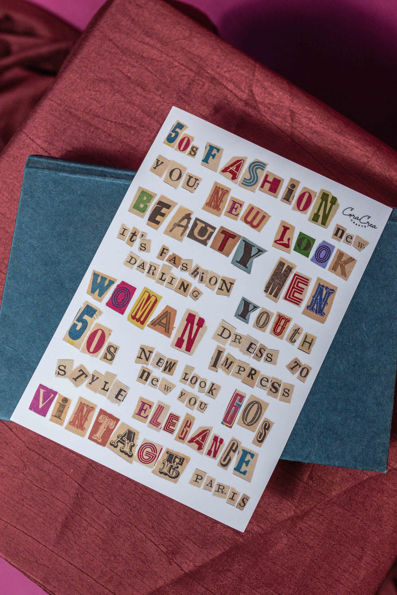 Magazine Letters Sticker Sheet