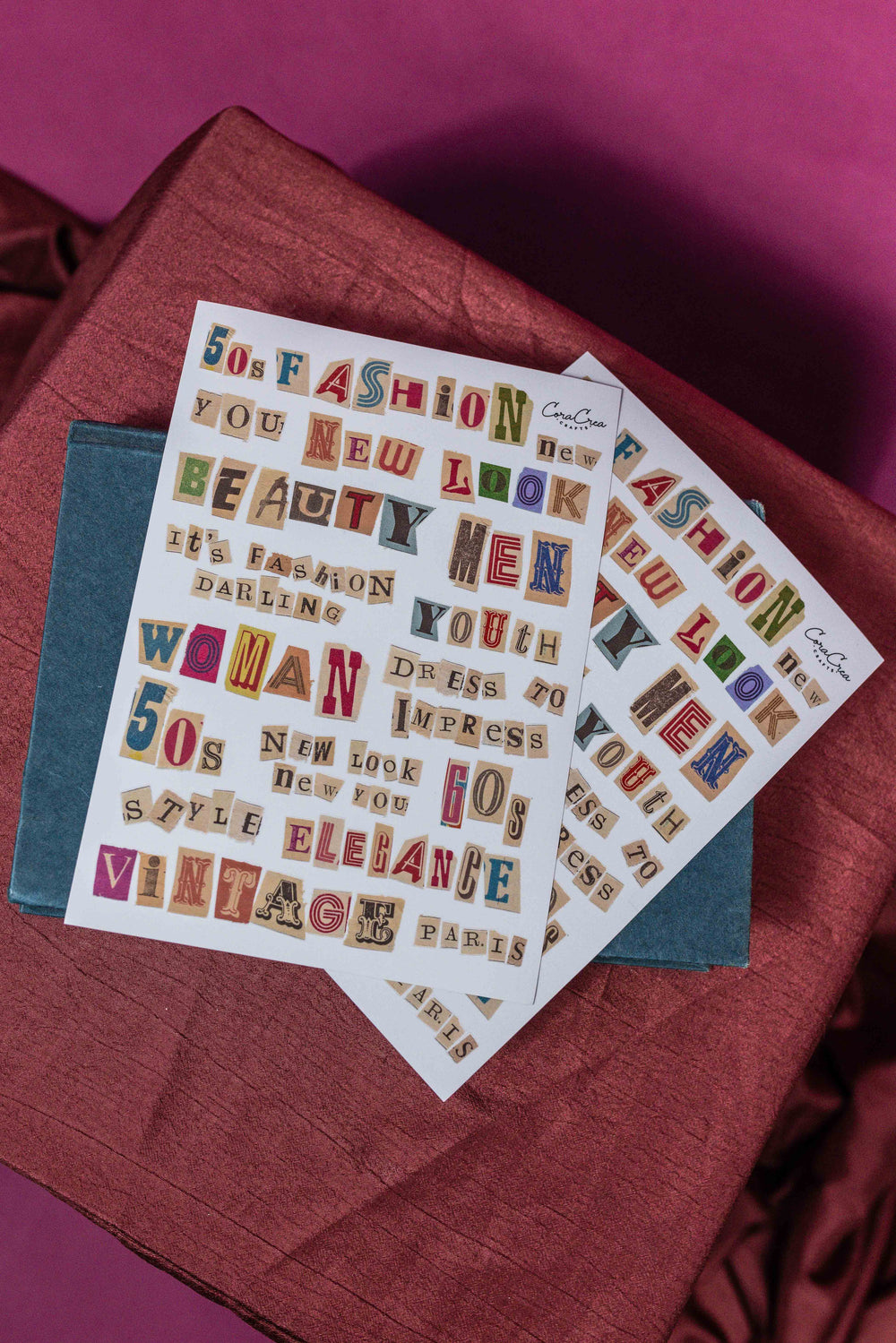 Magazine Letters Sticker Sheet