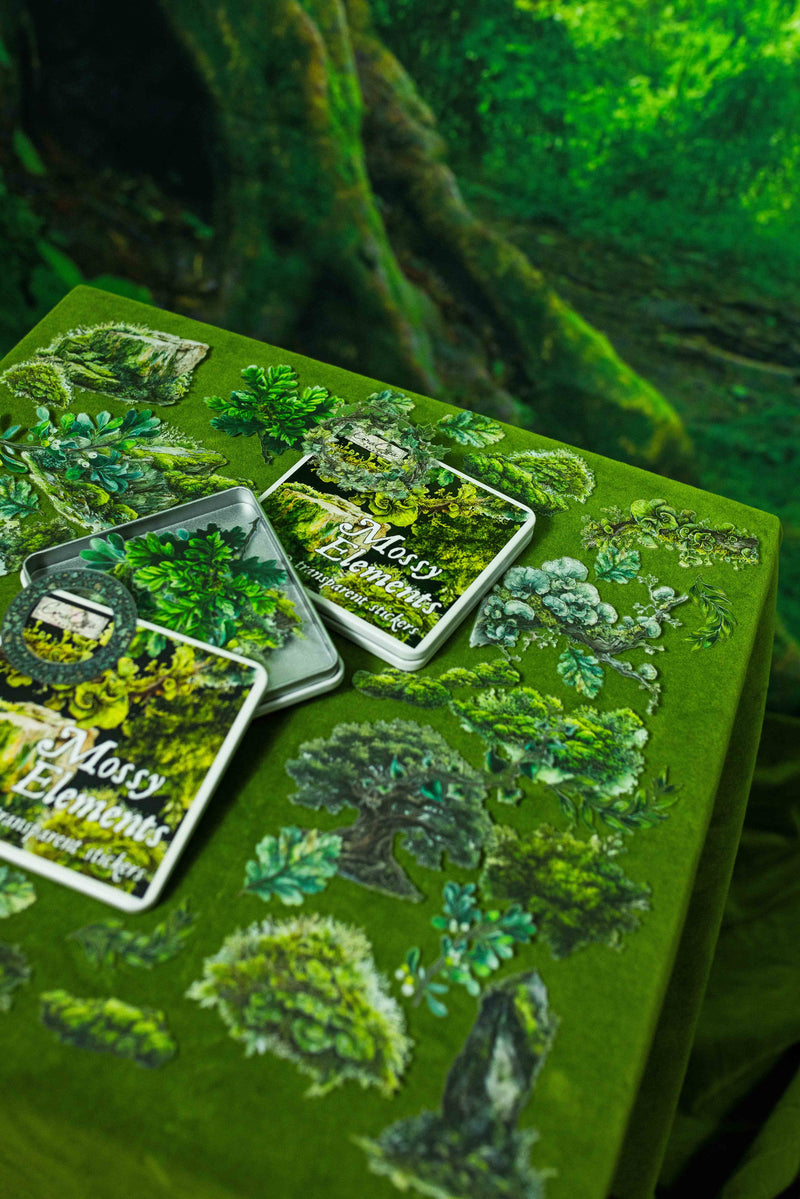Mossy Elements Sticker Tin Box