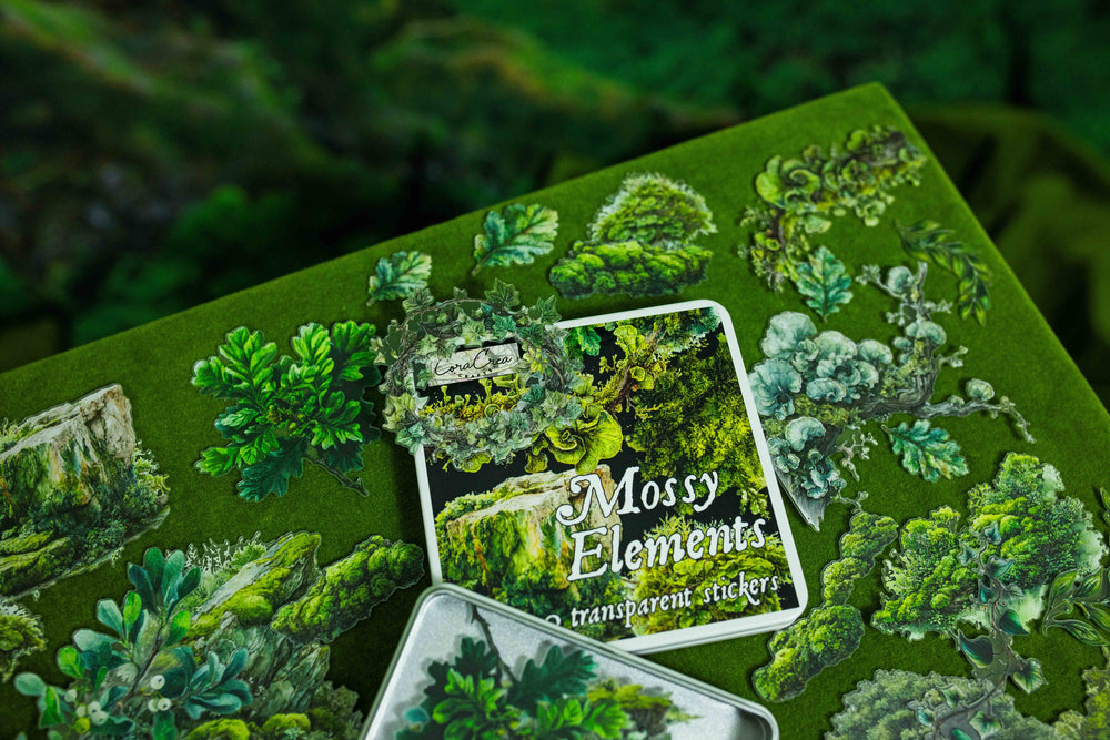 Mossy Elements Sticker Tin Box