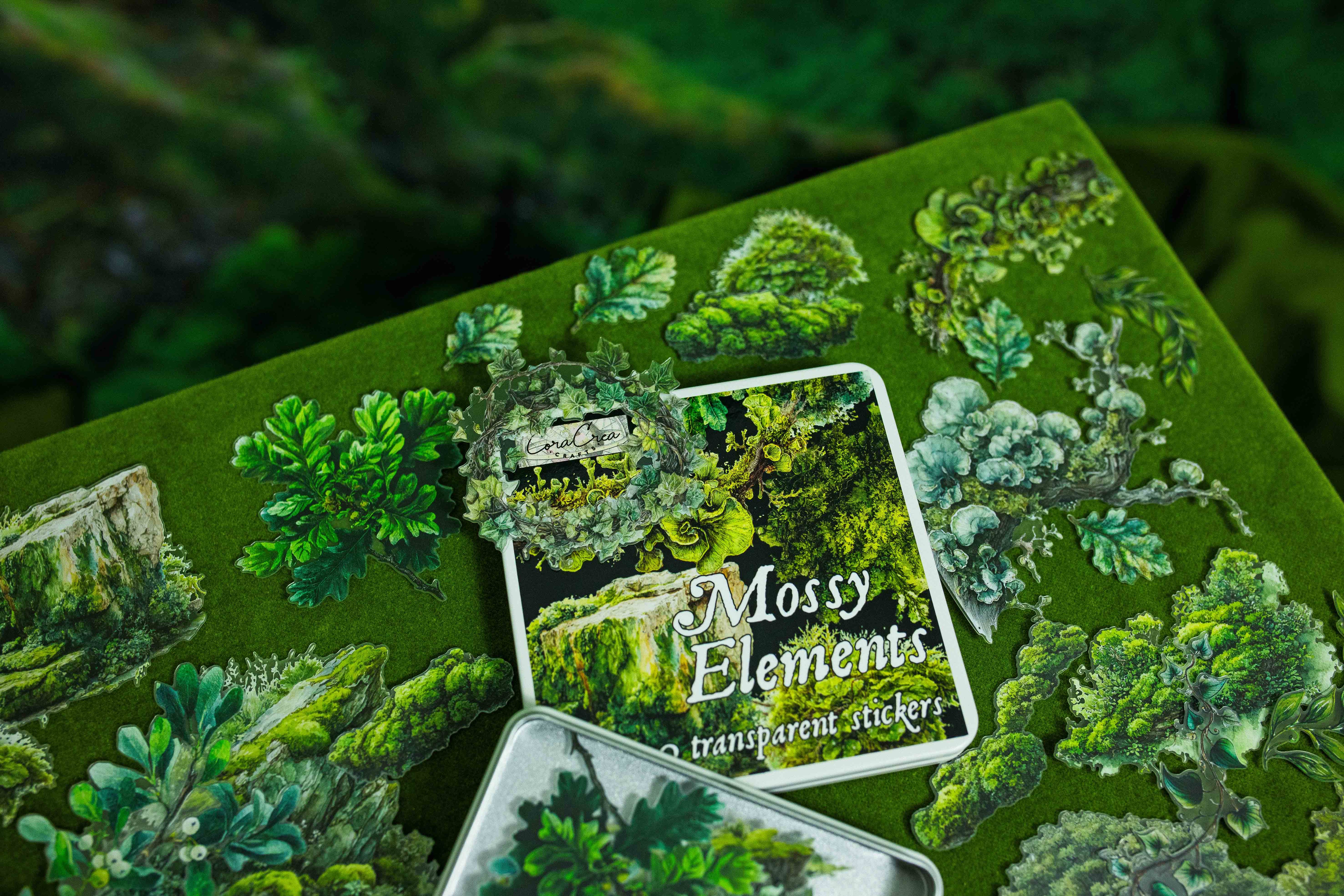 Mossy Elements Sticker Tin Box