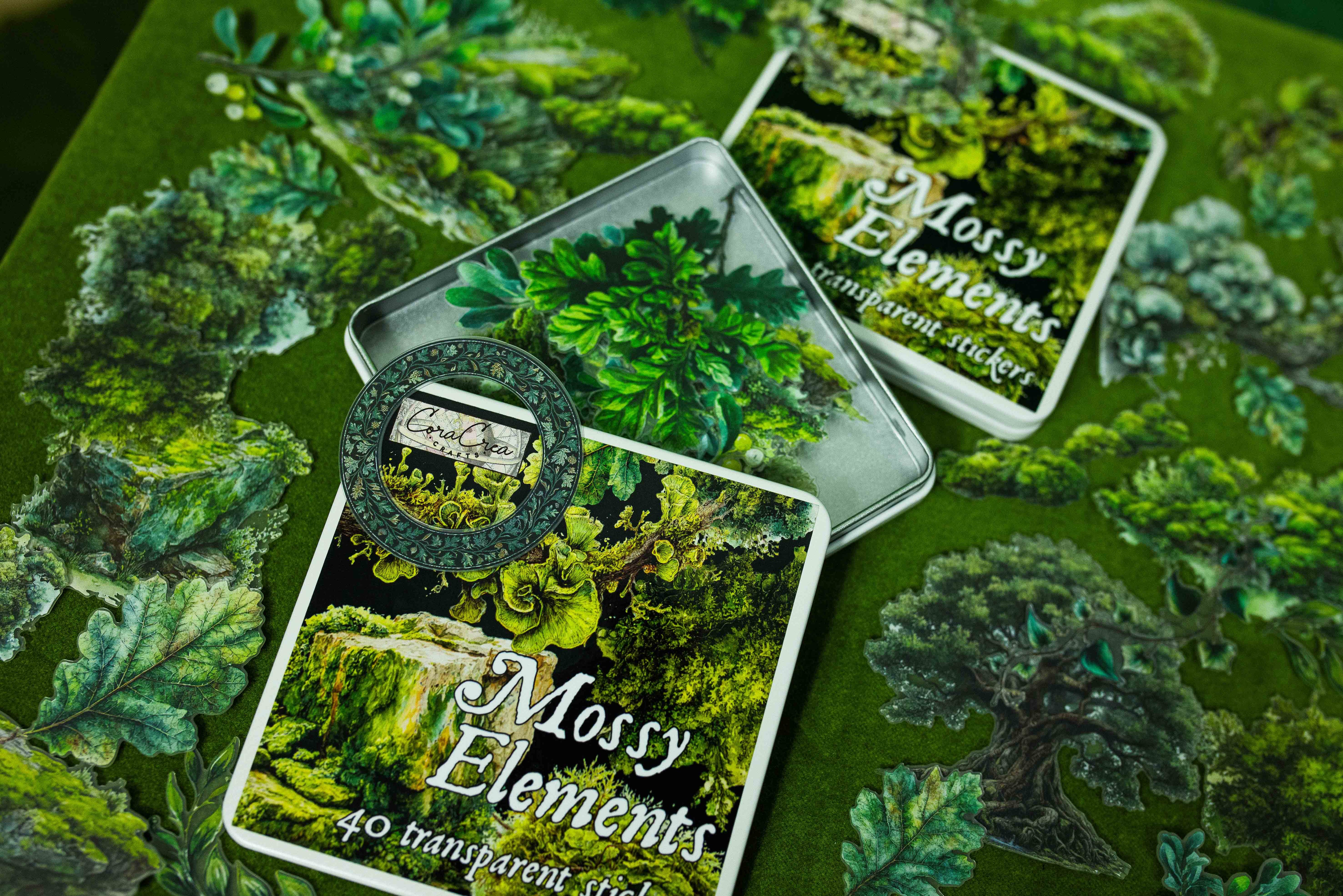 Mossy Elements Sticker Tin Box