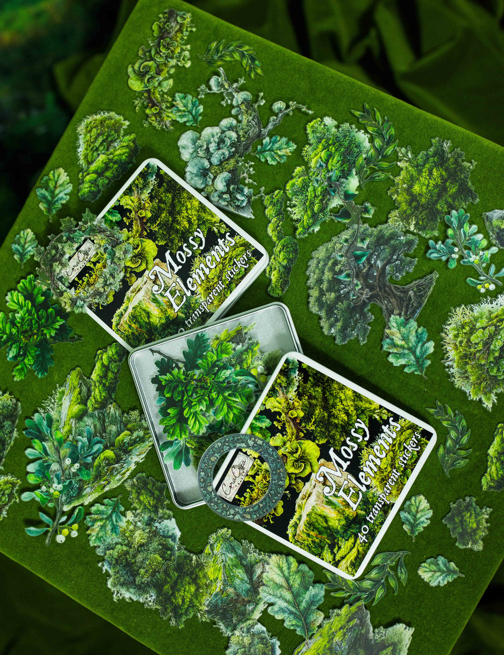 Mossy Elements Sticker Tin Box