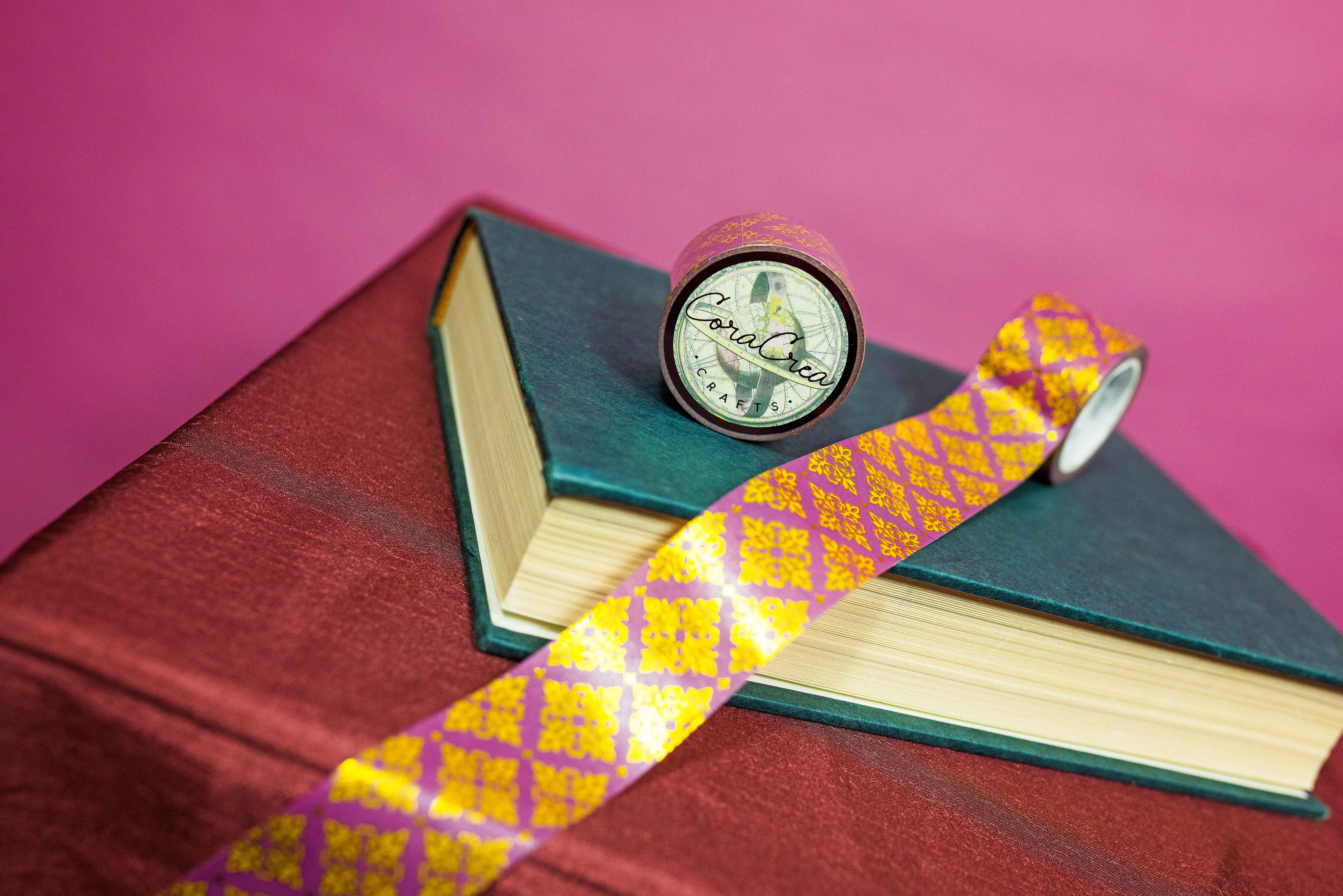 Fuchsia Gold Pattern Tape