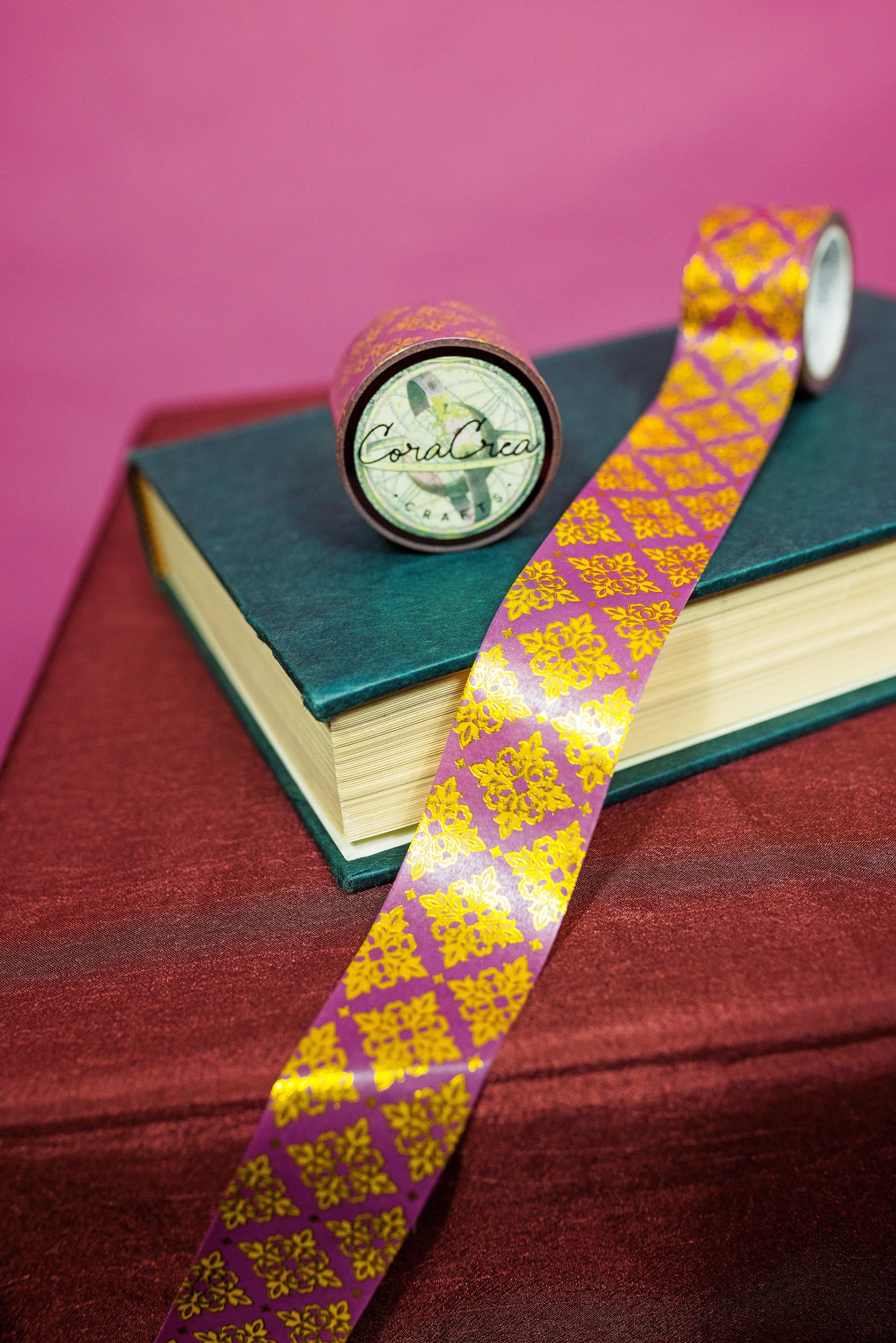 Fuchsia Gold Pattern Tape