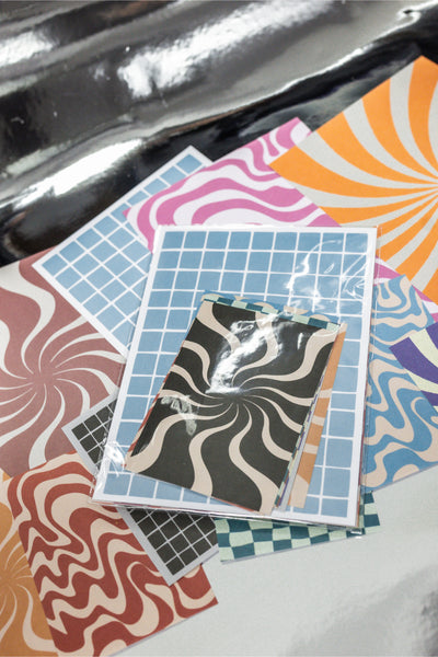 Groovy Background Paper Set