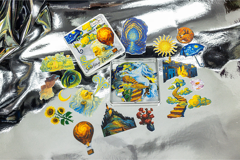 Swirling Dreamscape Sticker Tin