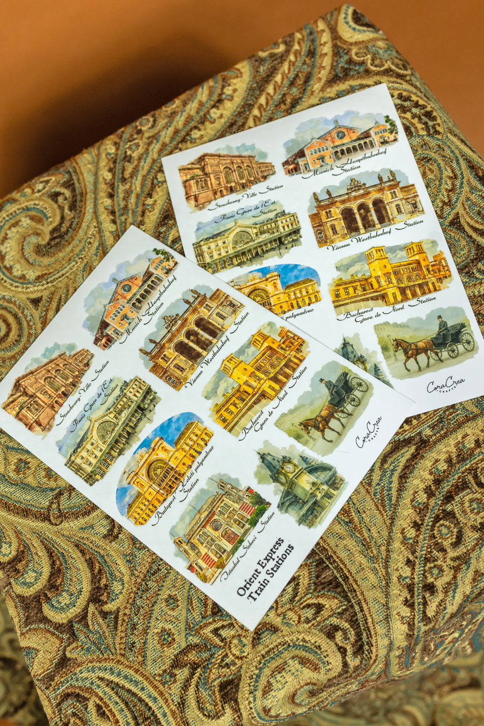 Train Stations Sticker Sheet