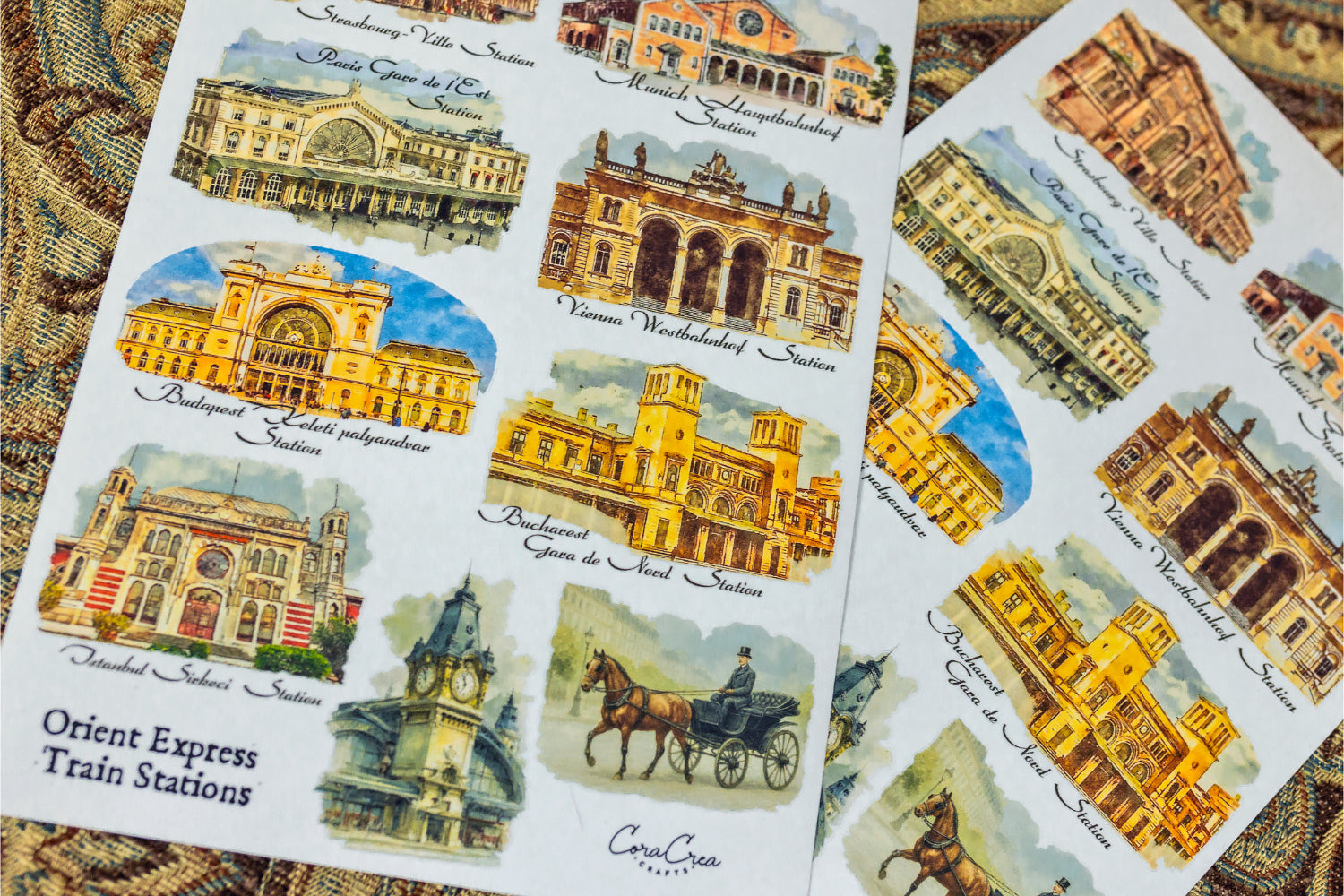 Train Stations Sticker Sheet