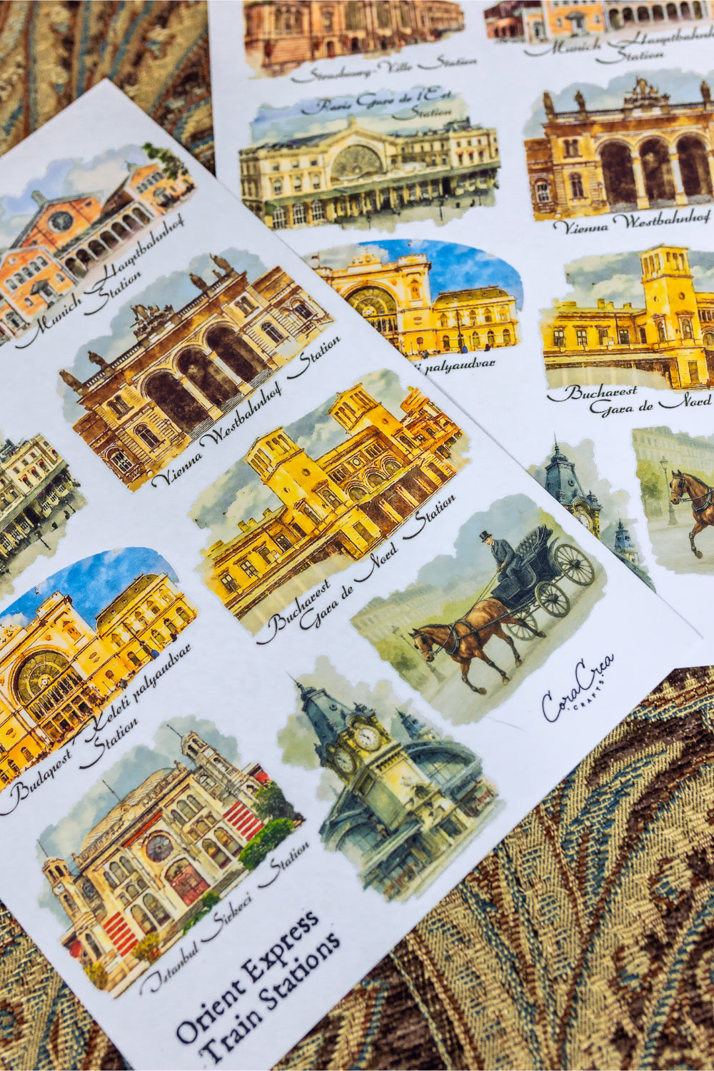 Train Stations Sticker Sheet