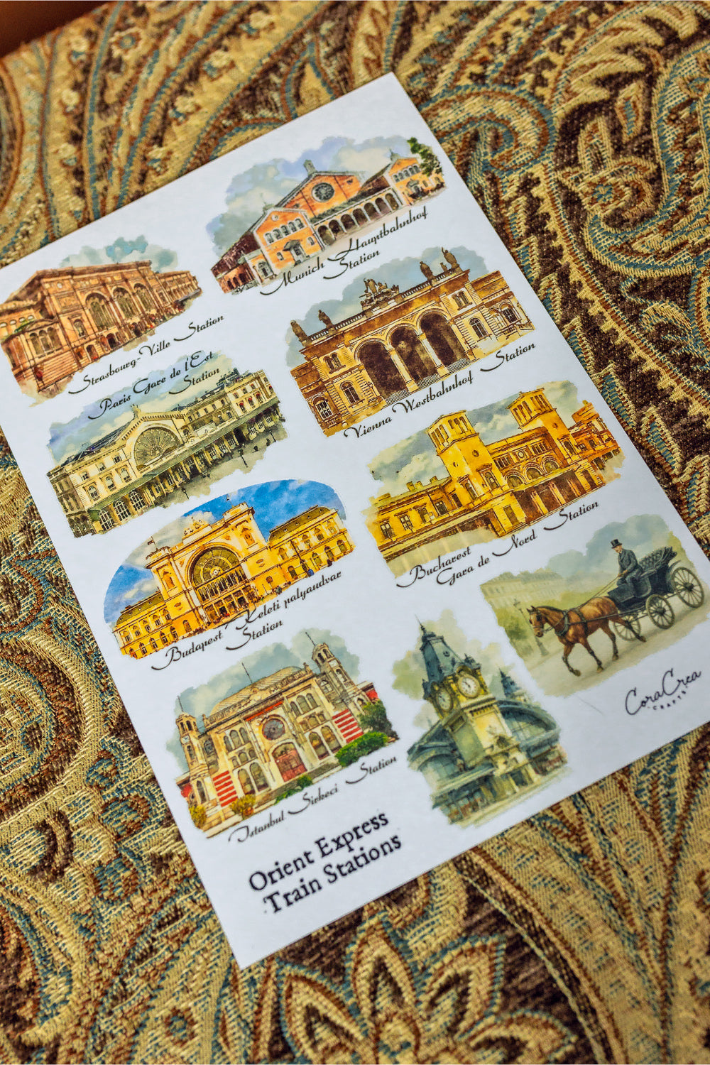 Train Stations Sticker Sheet