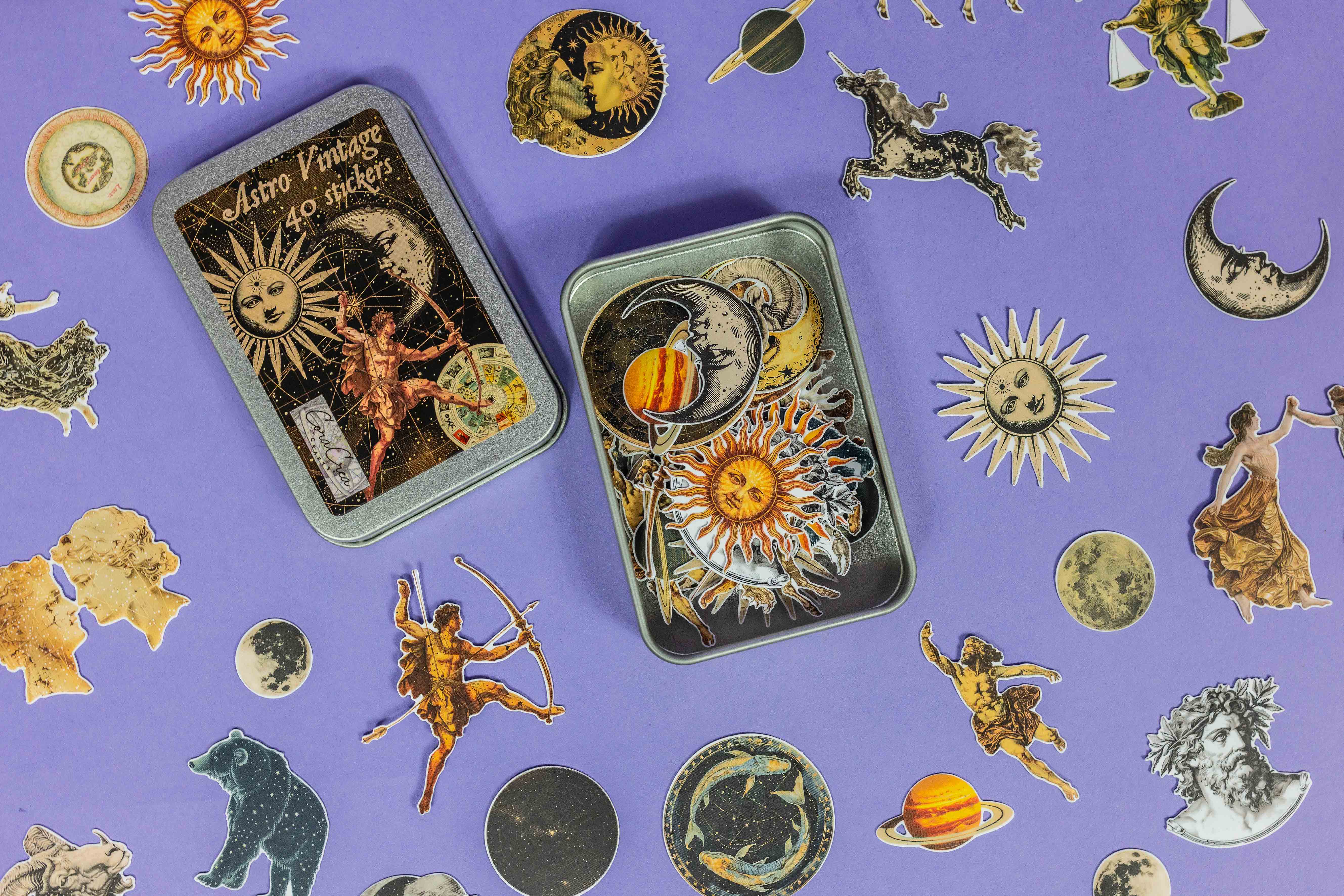 Astro Vintage Sticker Tin Box