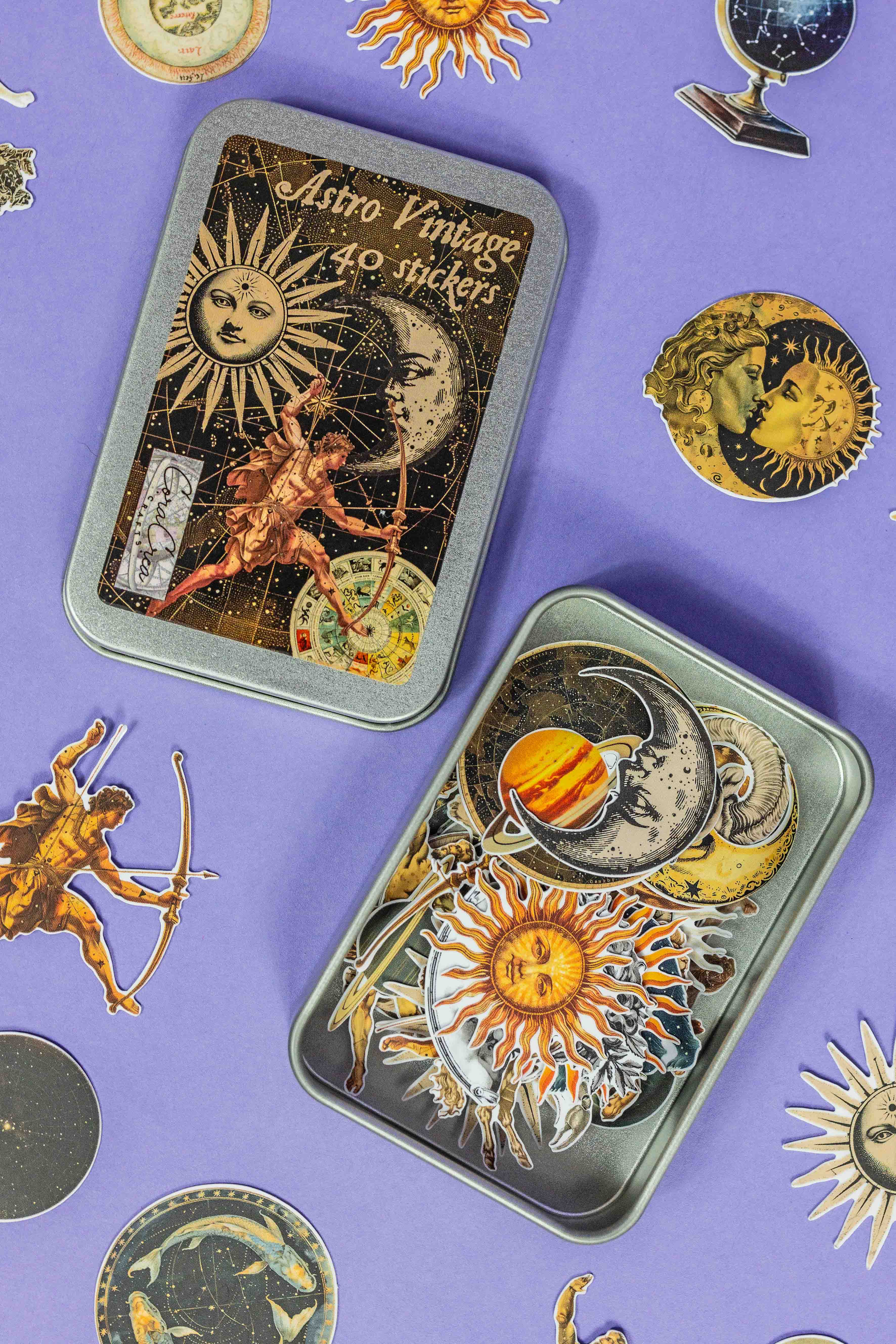 Astro Vintage Sticker Tin Box