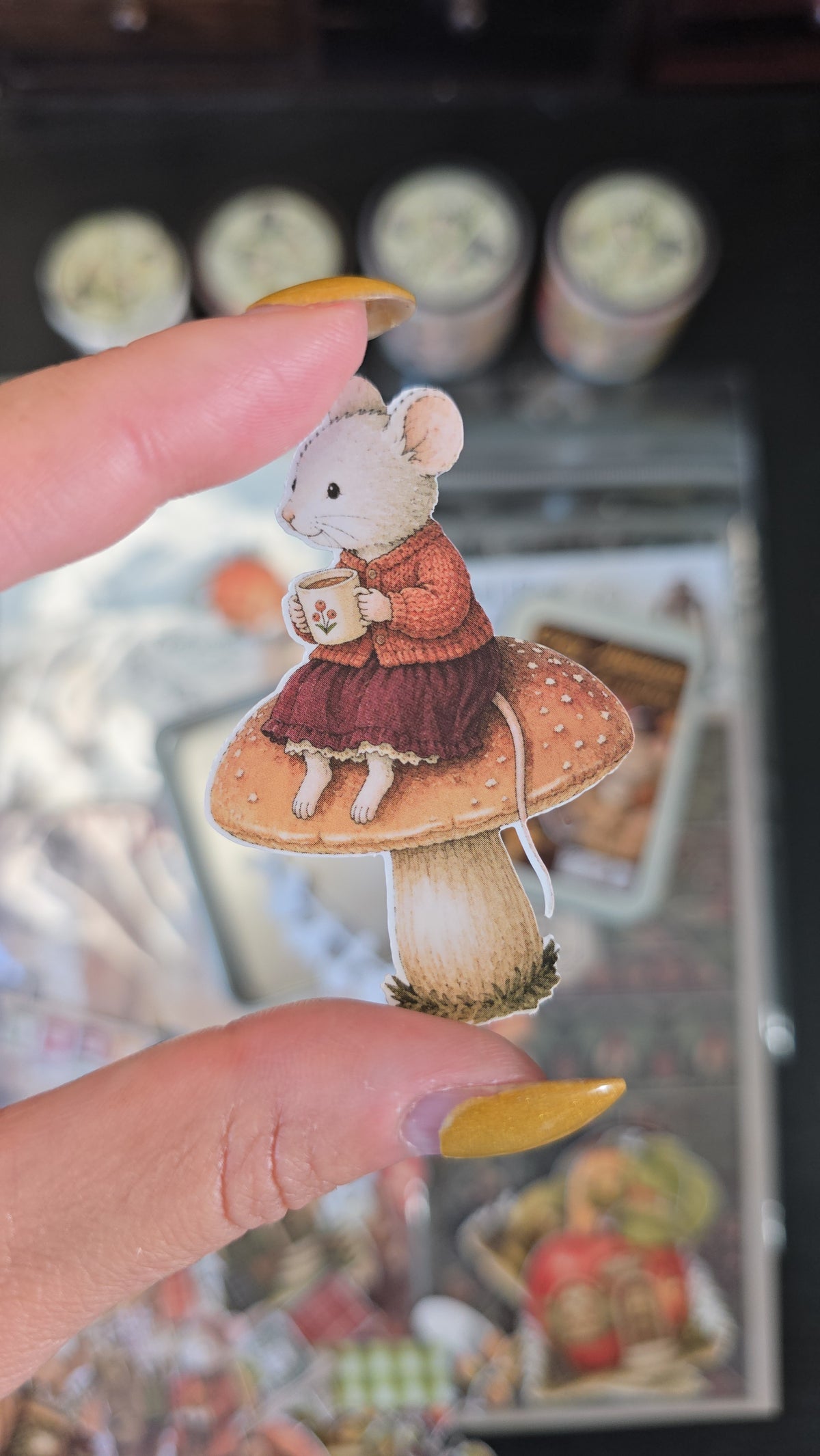Autumn Houses Sticker Tin