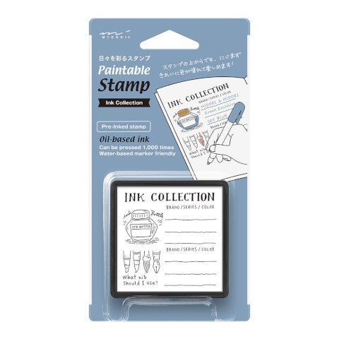 Midori Paintable Stamp Pre-inked Ink Collection A