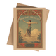 How Does She Do it Vintage Circus Notecard on Brown Kraft 
