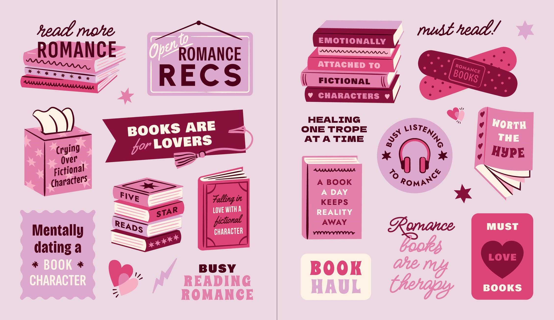 A Romance Reader's Sticker Book