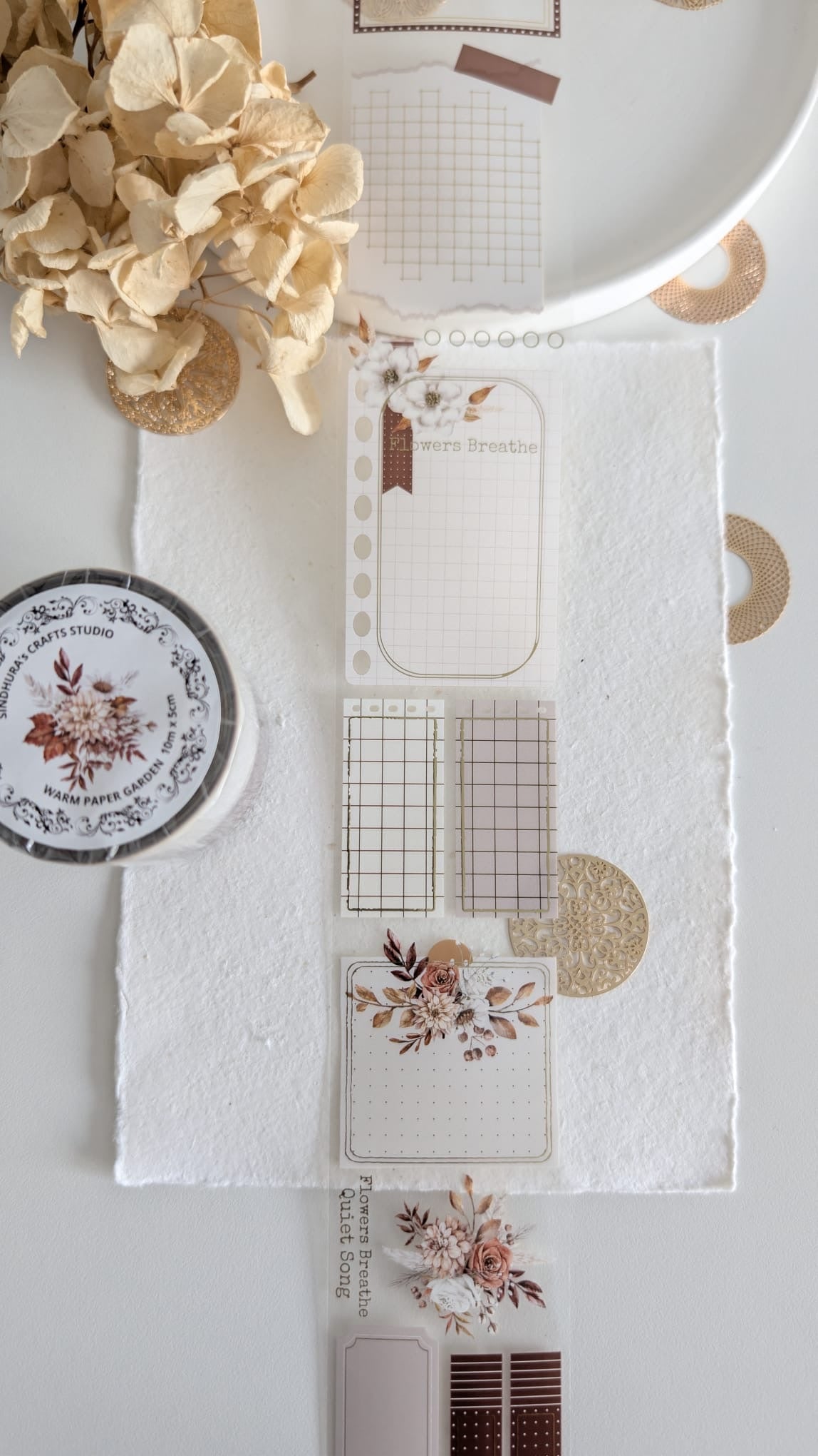Warm Paper Garden Foil Tape Loop