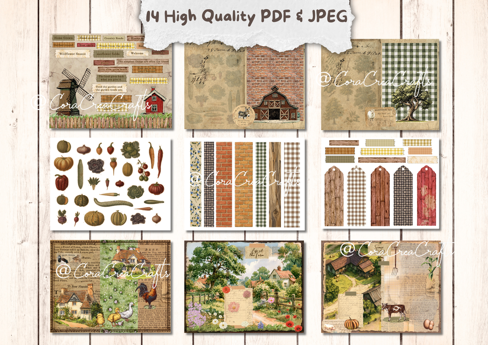 Garden & Farm Life Digital Journal Kit