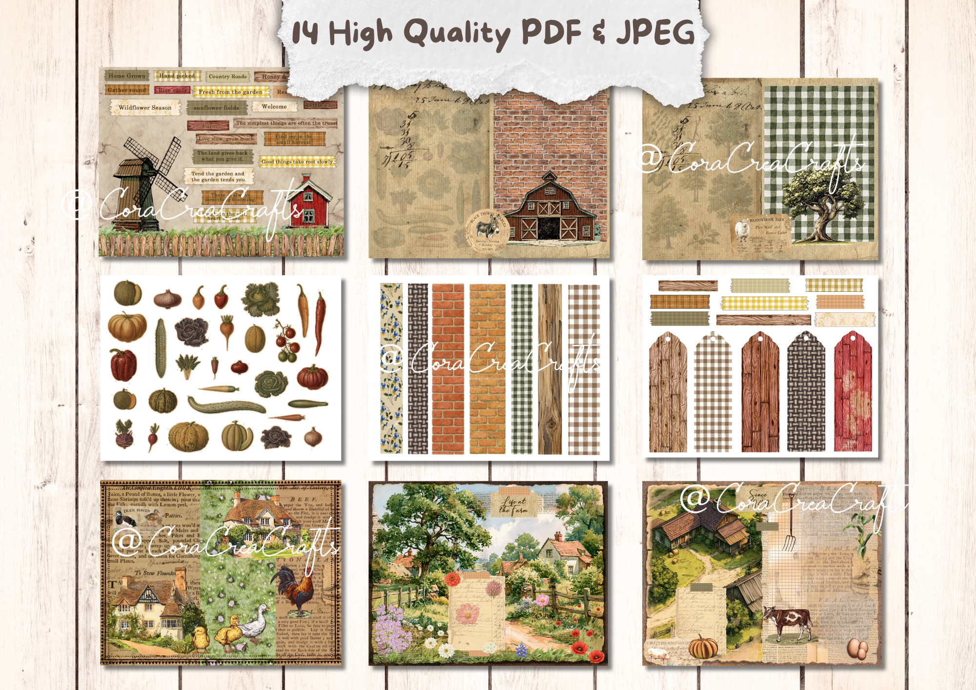 Garden & Farm Life Digital Journal Kit
