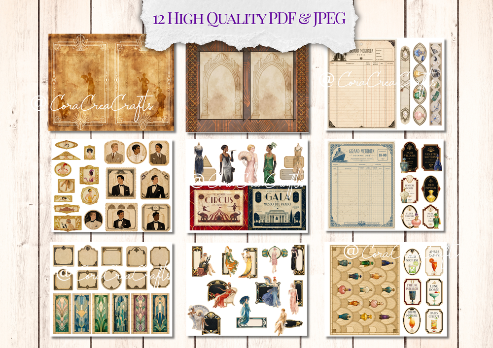 Art Deco Digital Journal Kit