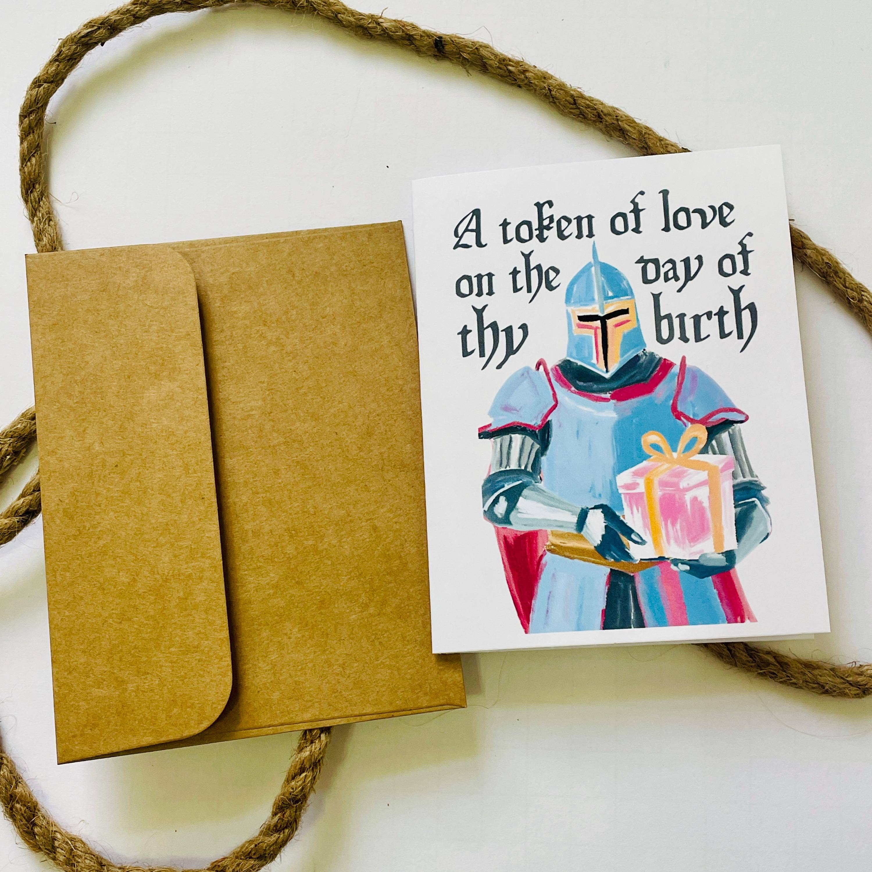 Medieval A Token of Love Birthday Card