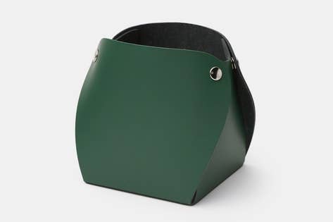 San Lorenzo Design Leather Pen Pot, Brush Holder, Organizer