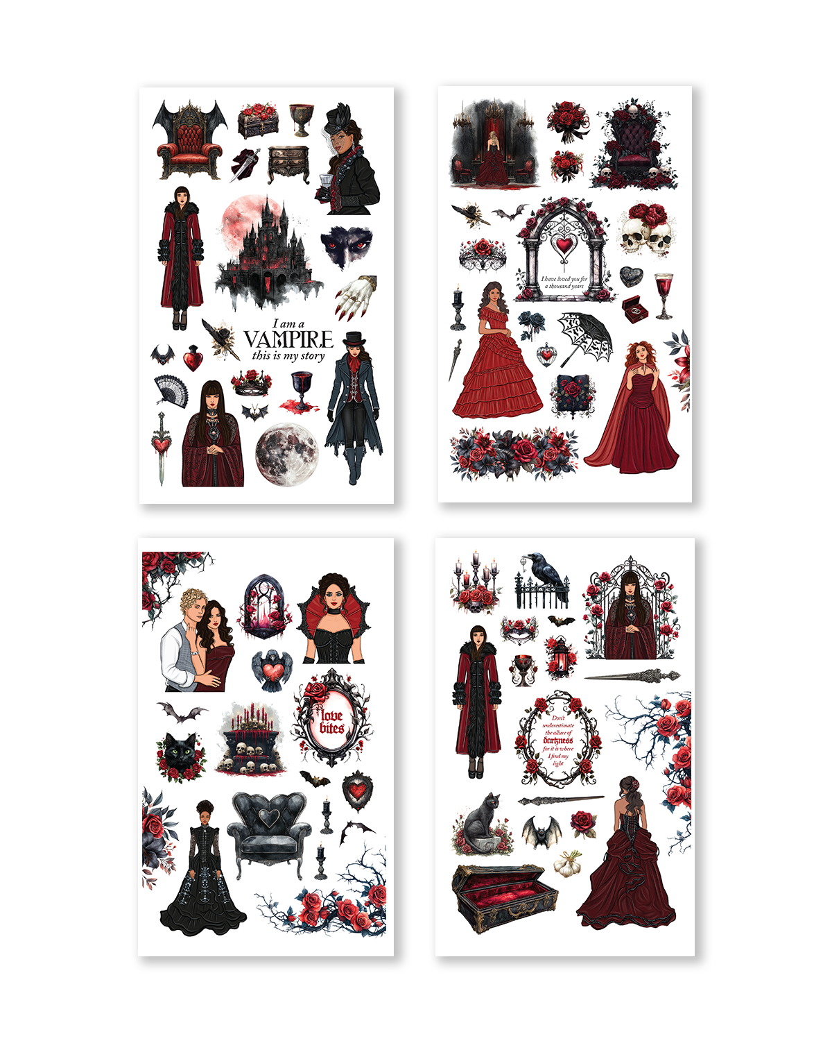 Dark Hearts Sticker Book
