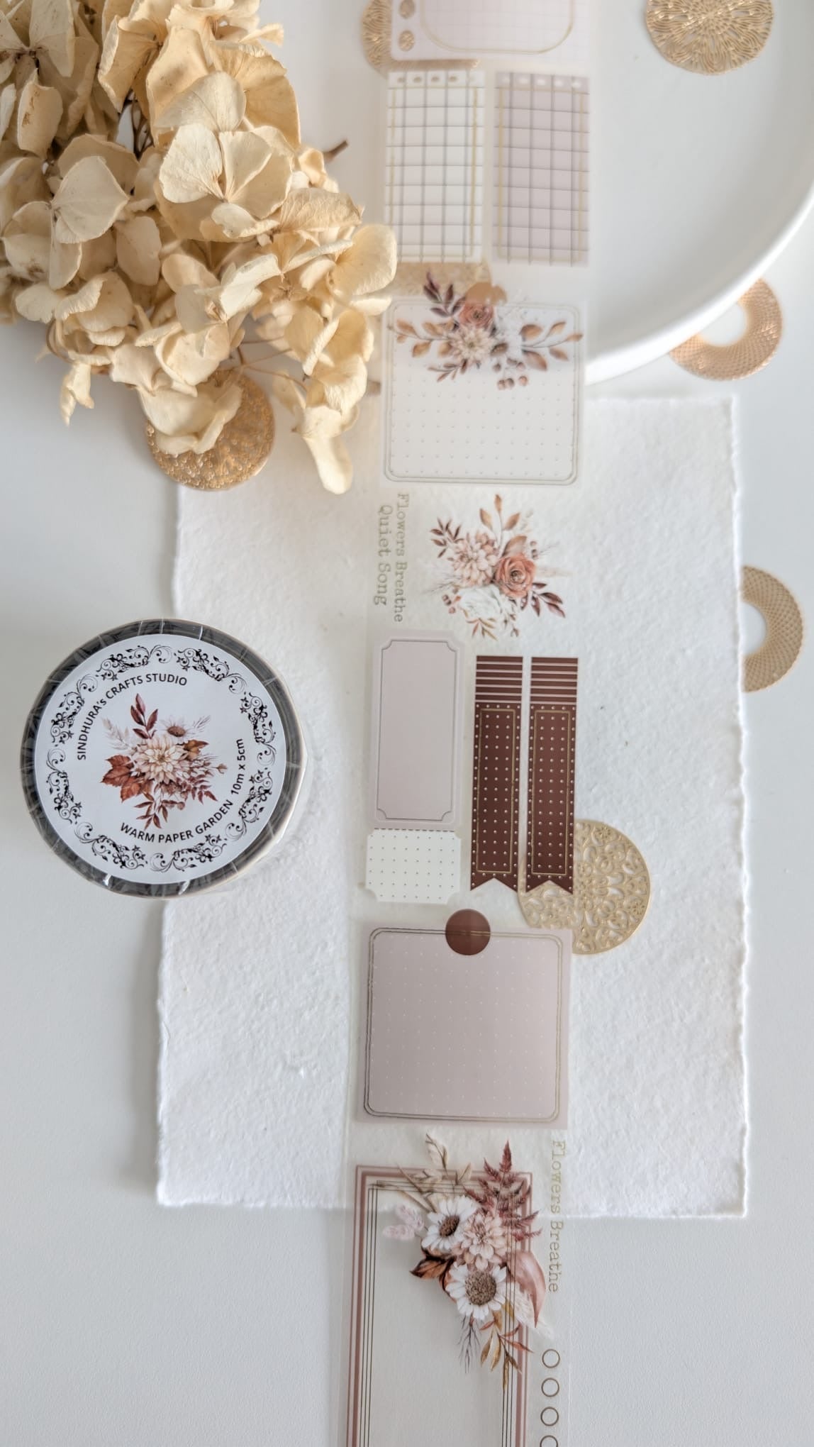 Warm Paper Garden Foil Tape Loop