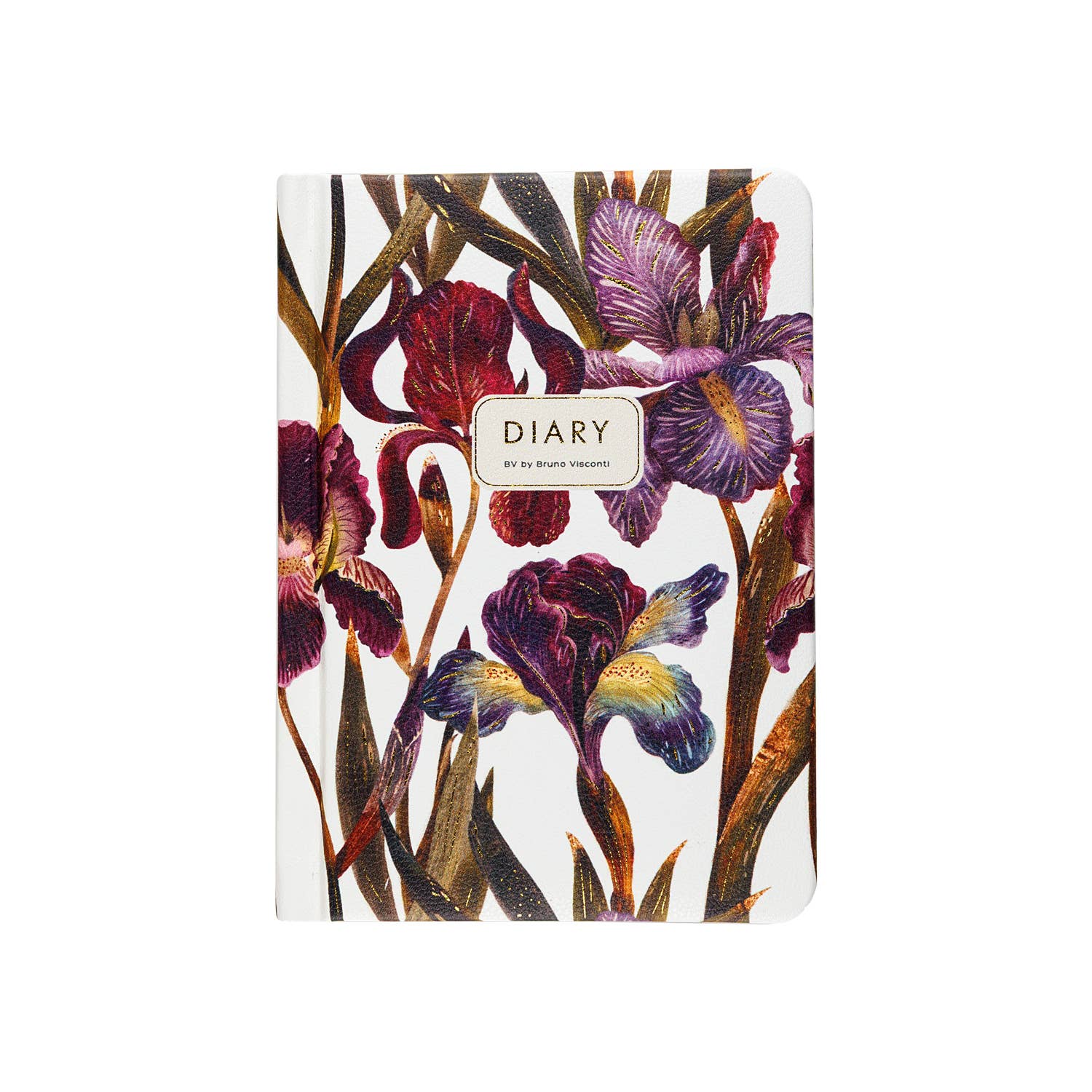 A6 Vegan Leather Hardcover Daily Planner - Irises