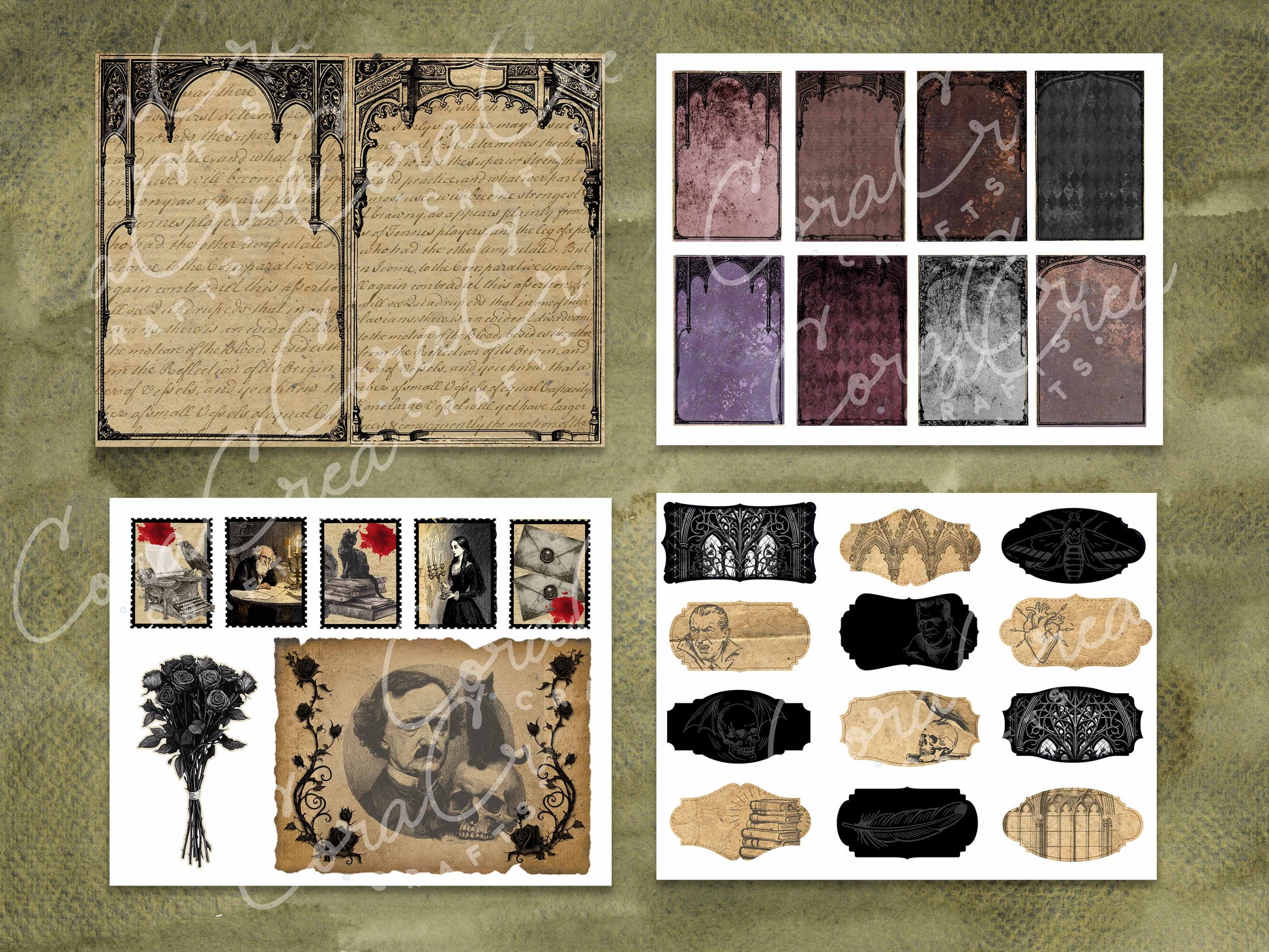 Poe & Gothic Writers Digital Journal Kit
