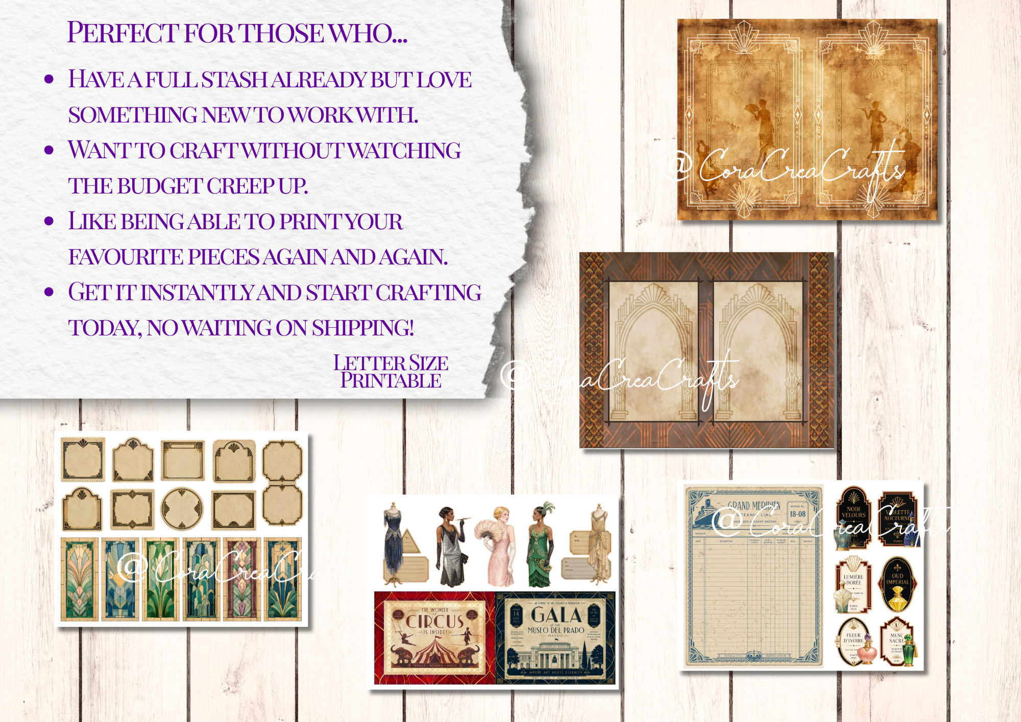 Art Deco Digital Journal Kit